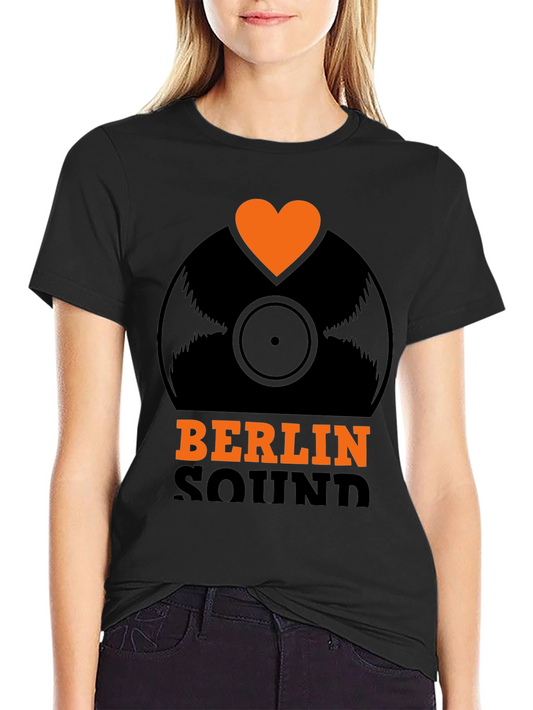 Berlin Sound Black T-Shirt with Vinyl Record Design