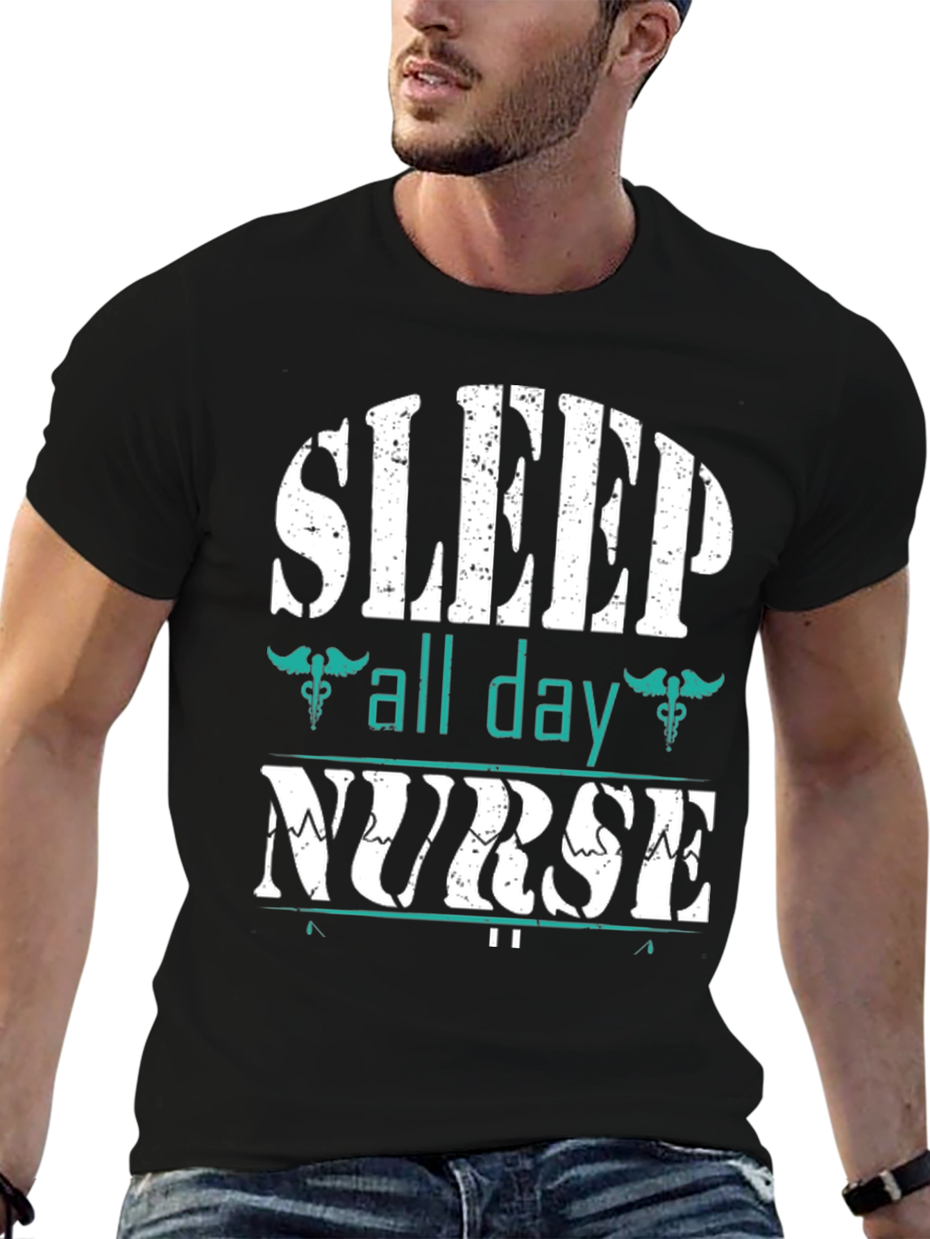 Sleep All Day Nurse Graphic Tee