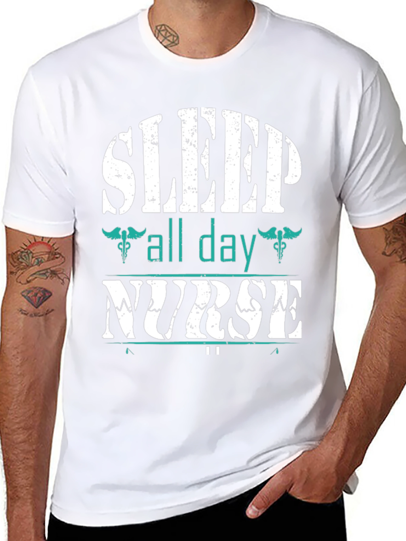 Sleep All Day Nurse Graphic Tee