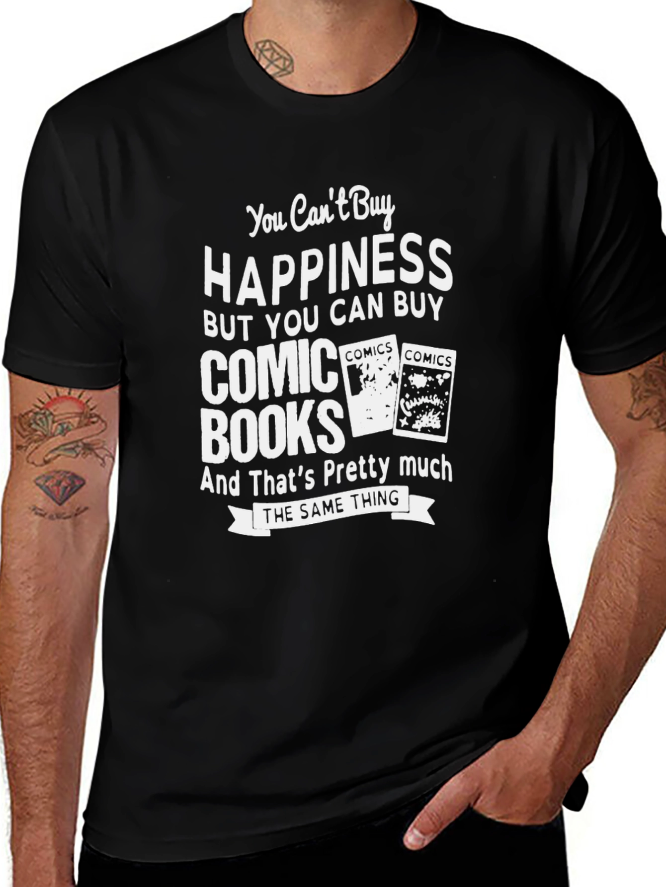 Funny Comic Book Lover T-Shirt - Happiness