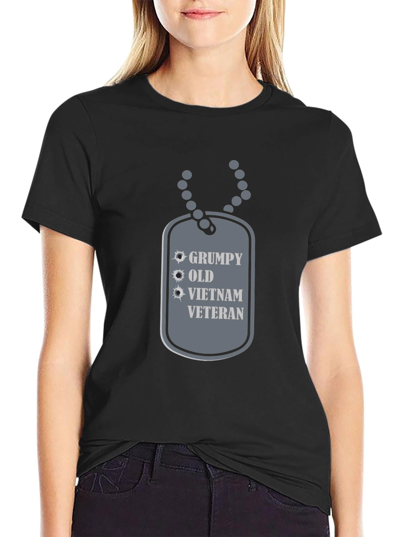Grumpy Old Vietnam Veteran Graphic Tee - Black