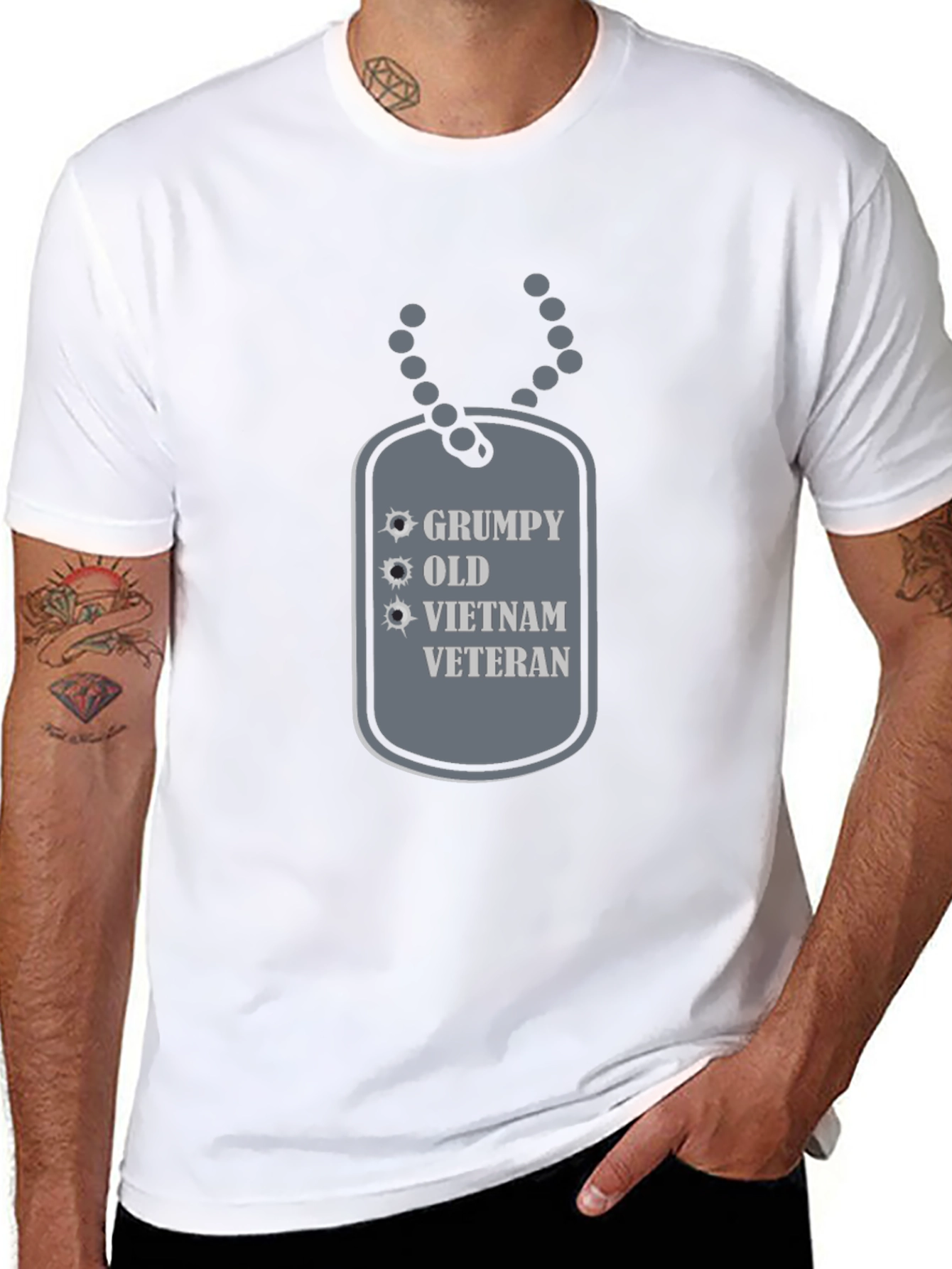 Grumpy Old Vietnam Veteran Graphic Tee - Black