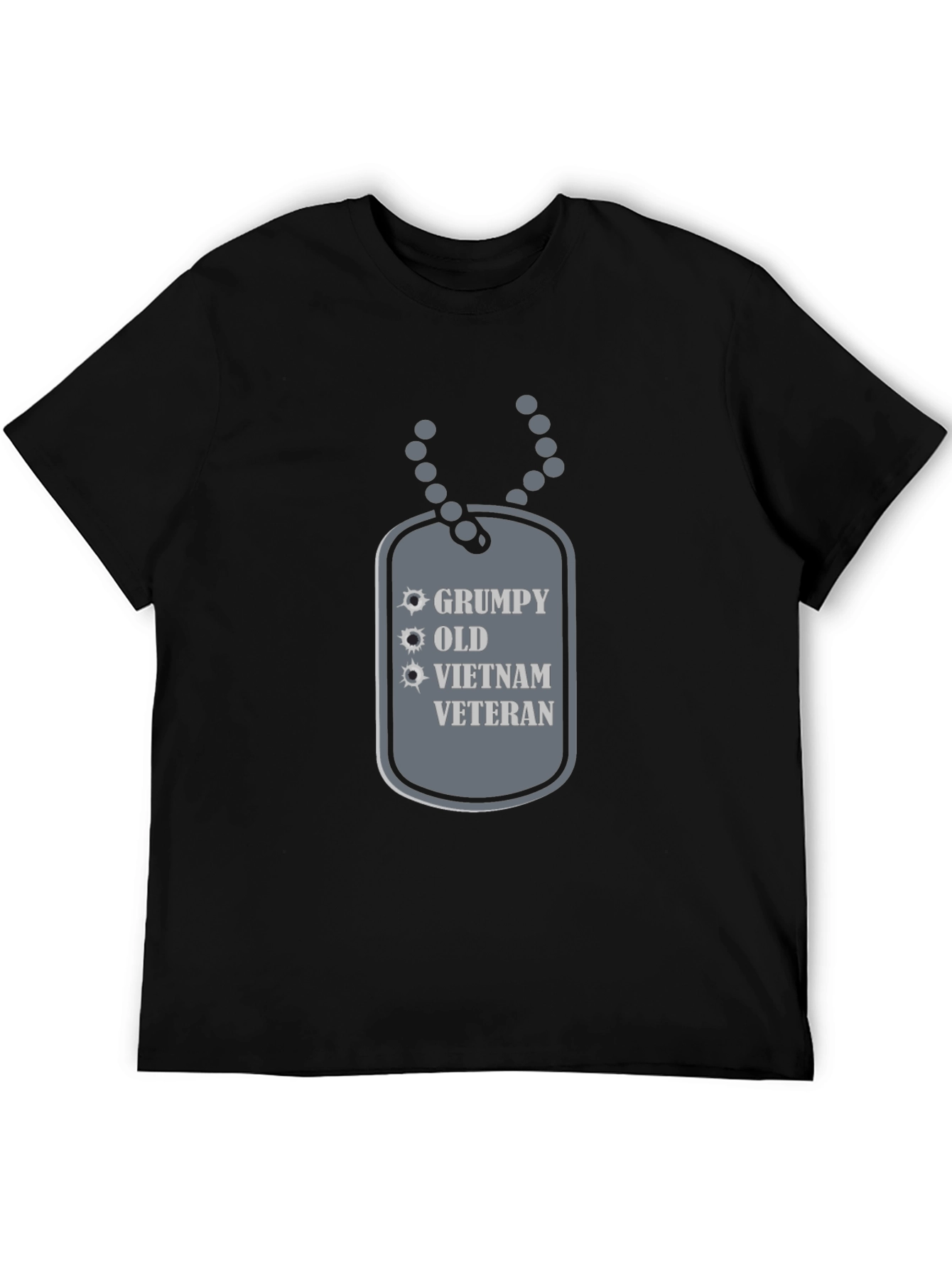 Grumpy Old Vietnam Veteran Graphic Tee - Black