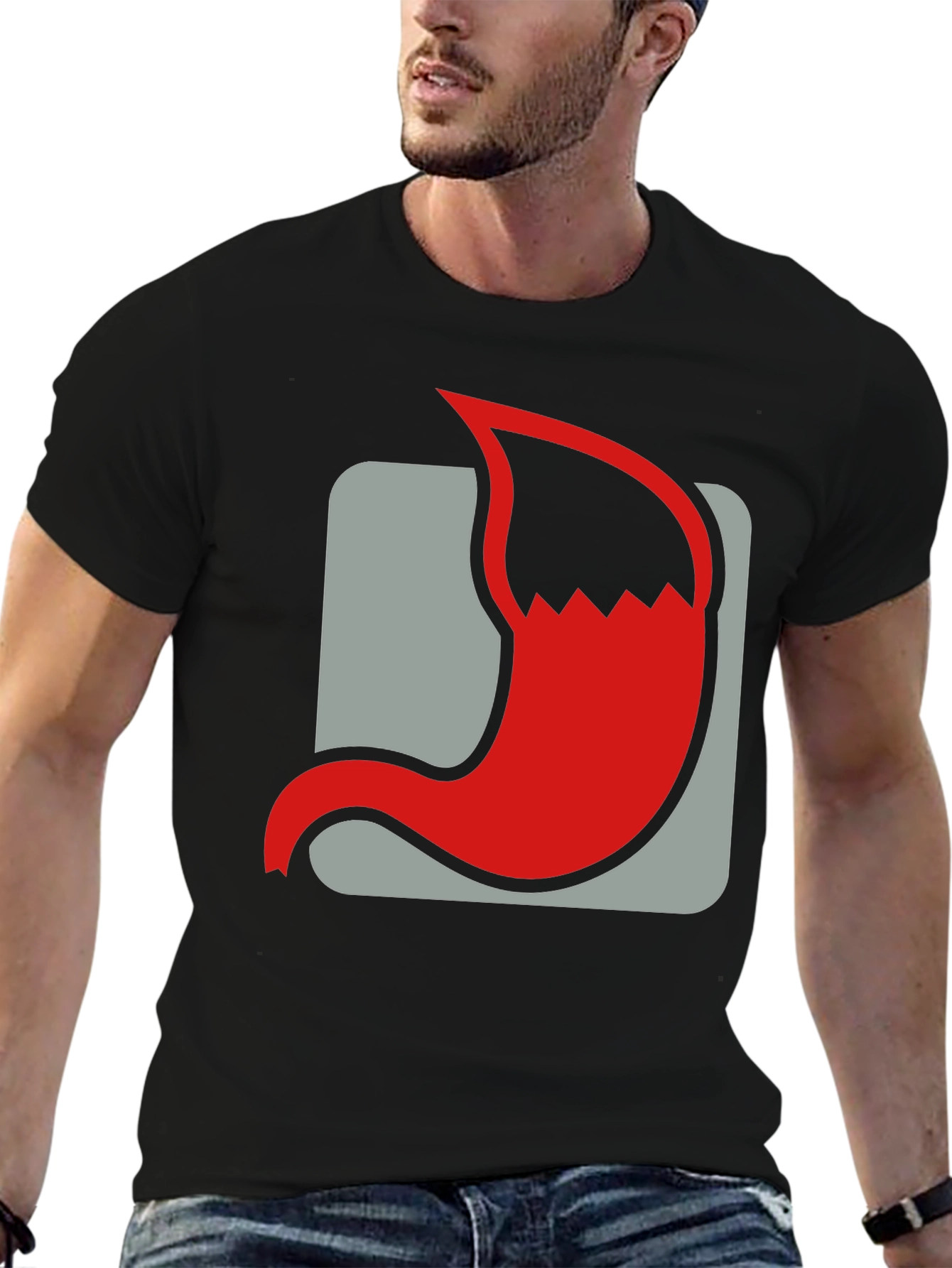 Red Fox Tail Graphic T-Shirt