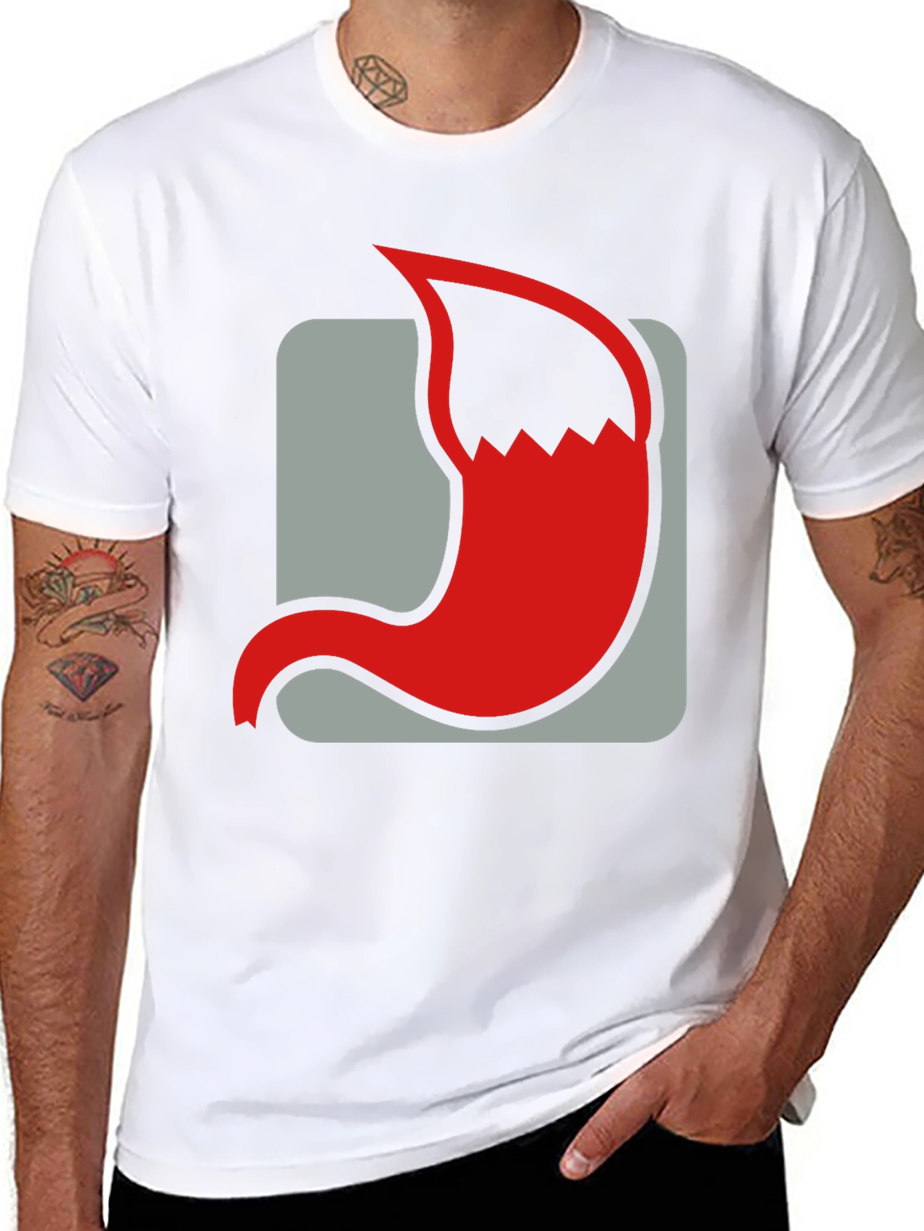 Red Fox Tail Graphic T-Shirt