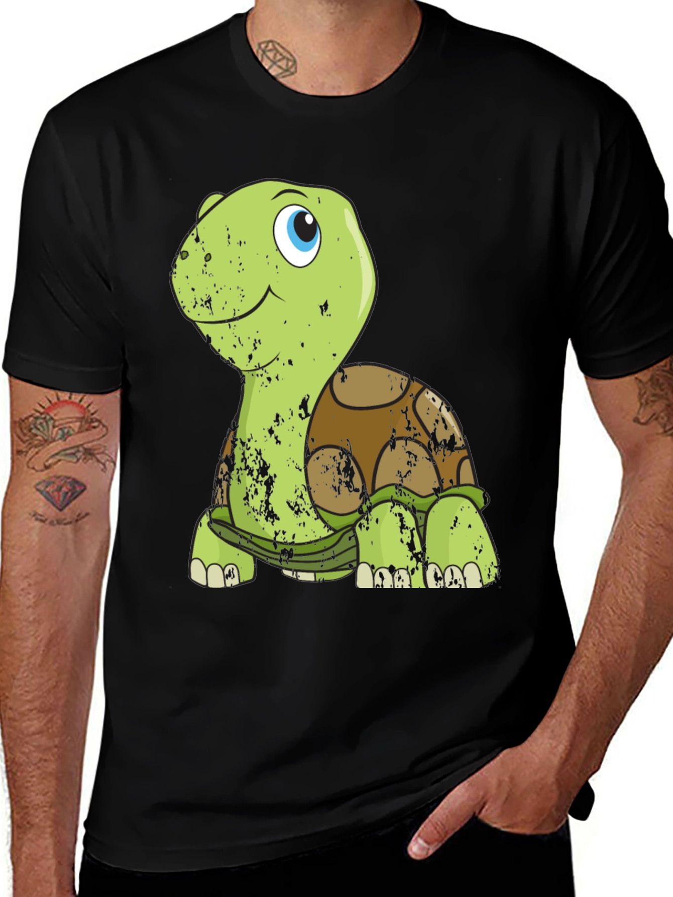 Cartoon Turtle Graphic Tee - Fun & Unique