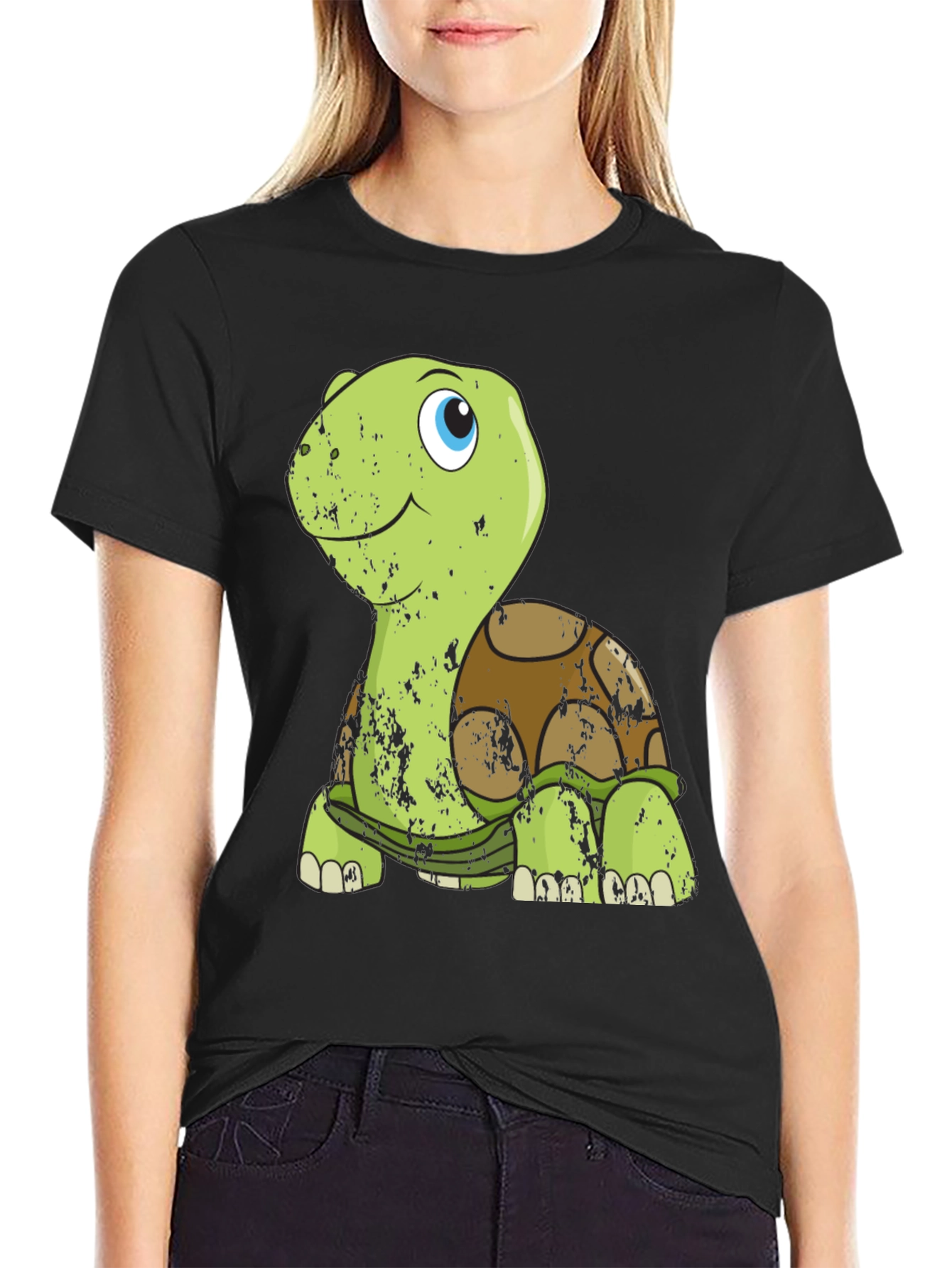 Cartoon Turtle Graphic Tee - Fun & Unique