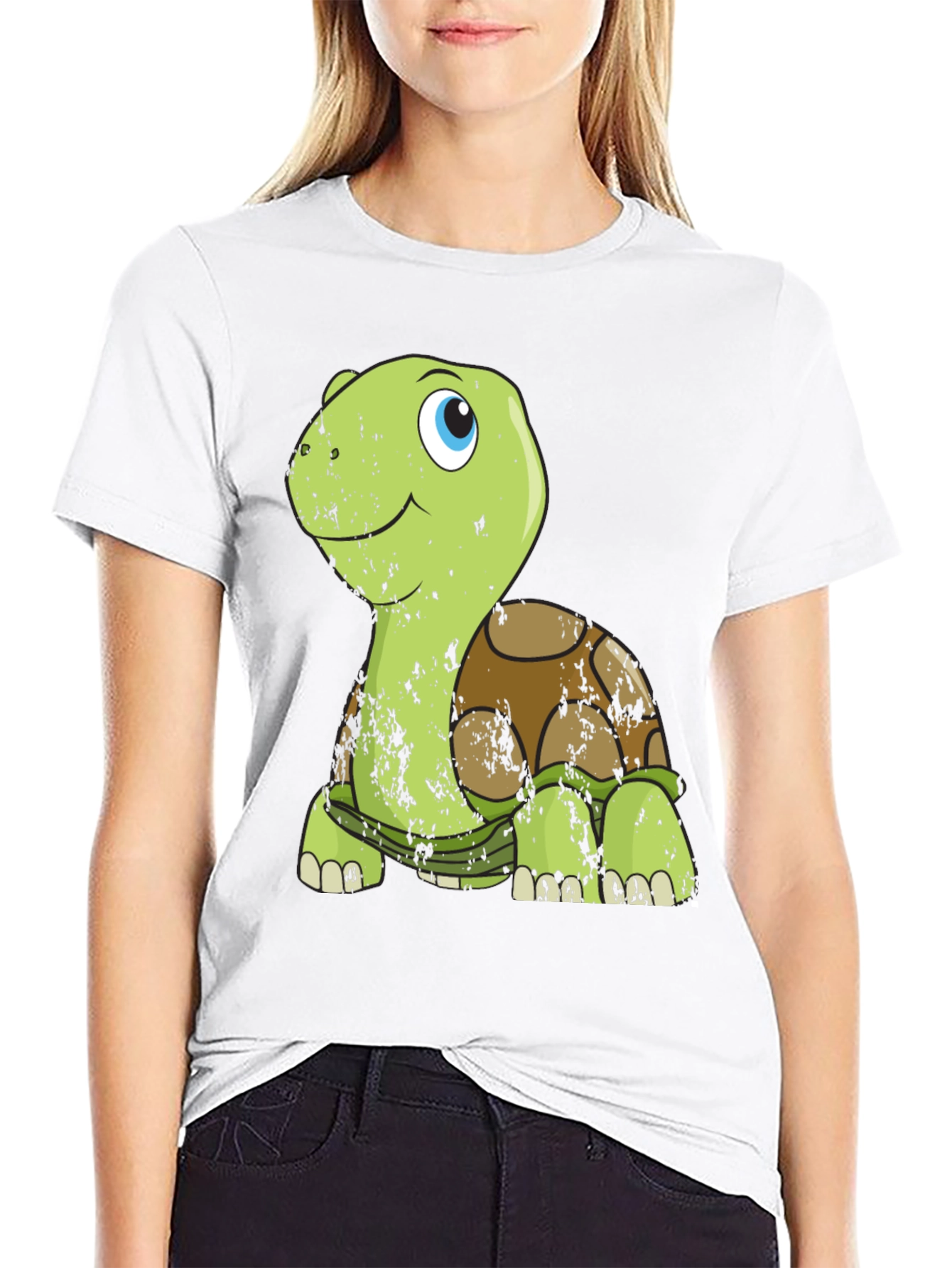 Cartoon Turtle Graphic Tee - Fun & Unique