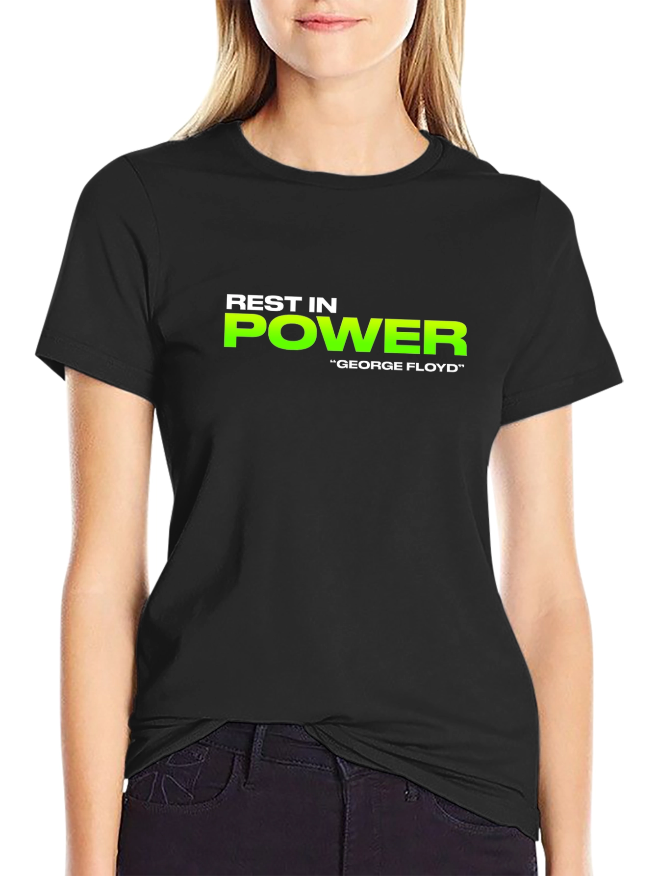 Rest in Power George Floyd Black T-Shirt