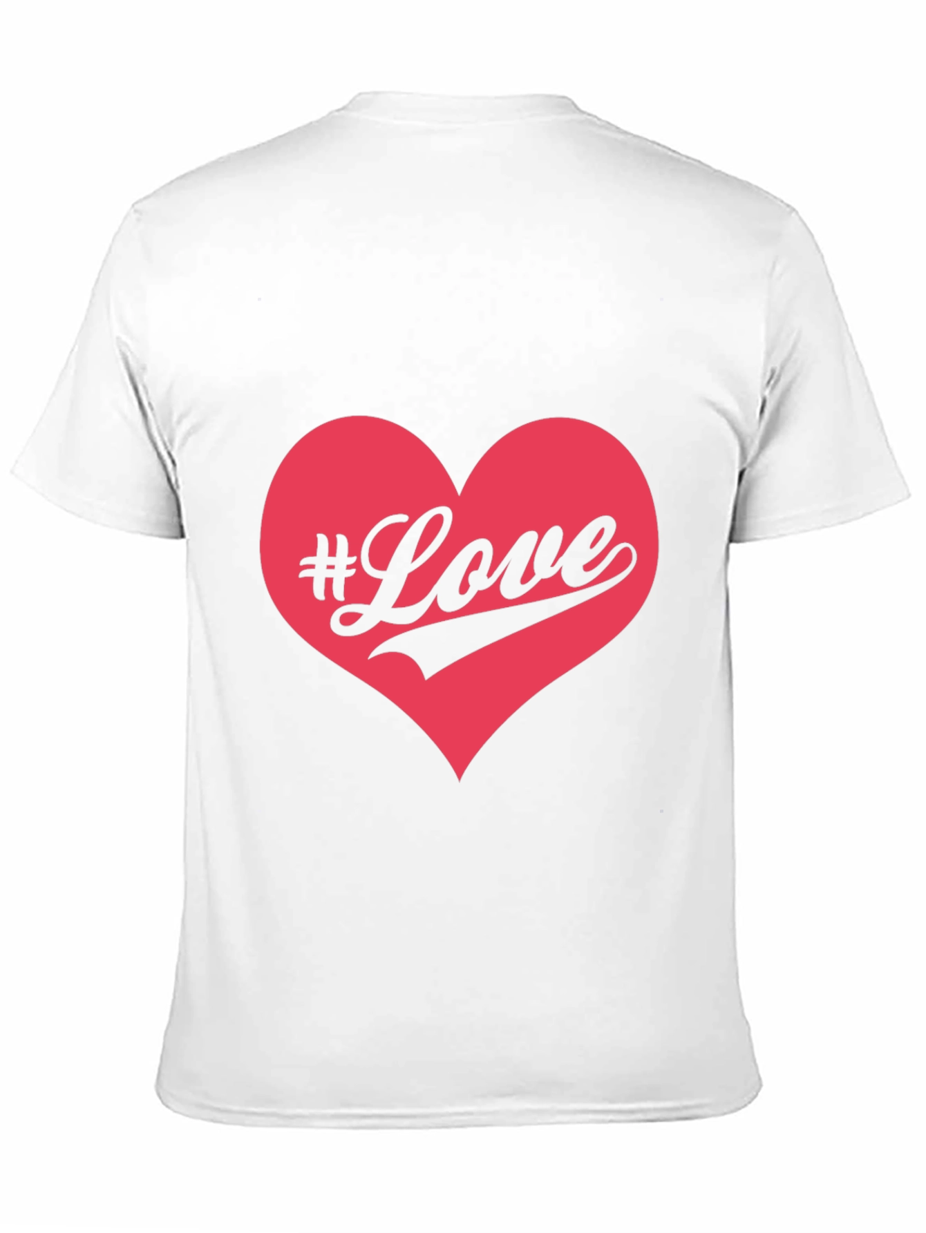 #Love Heart Graphic Black T-Shirt