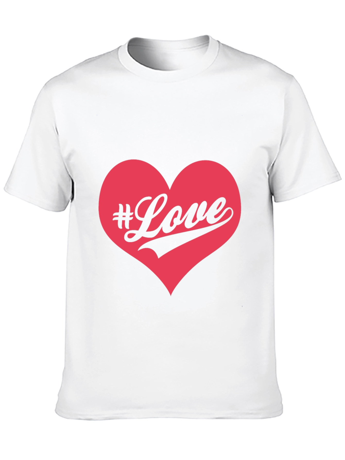 #Love Heart Graphic Black T-Shirt