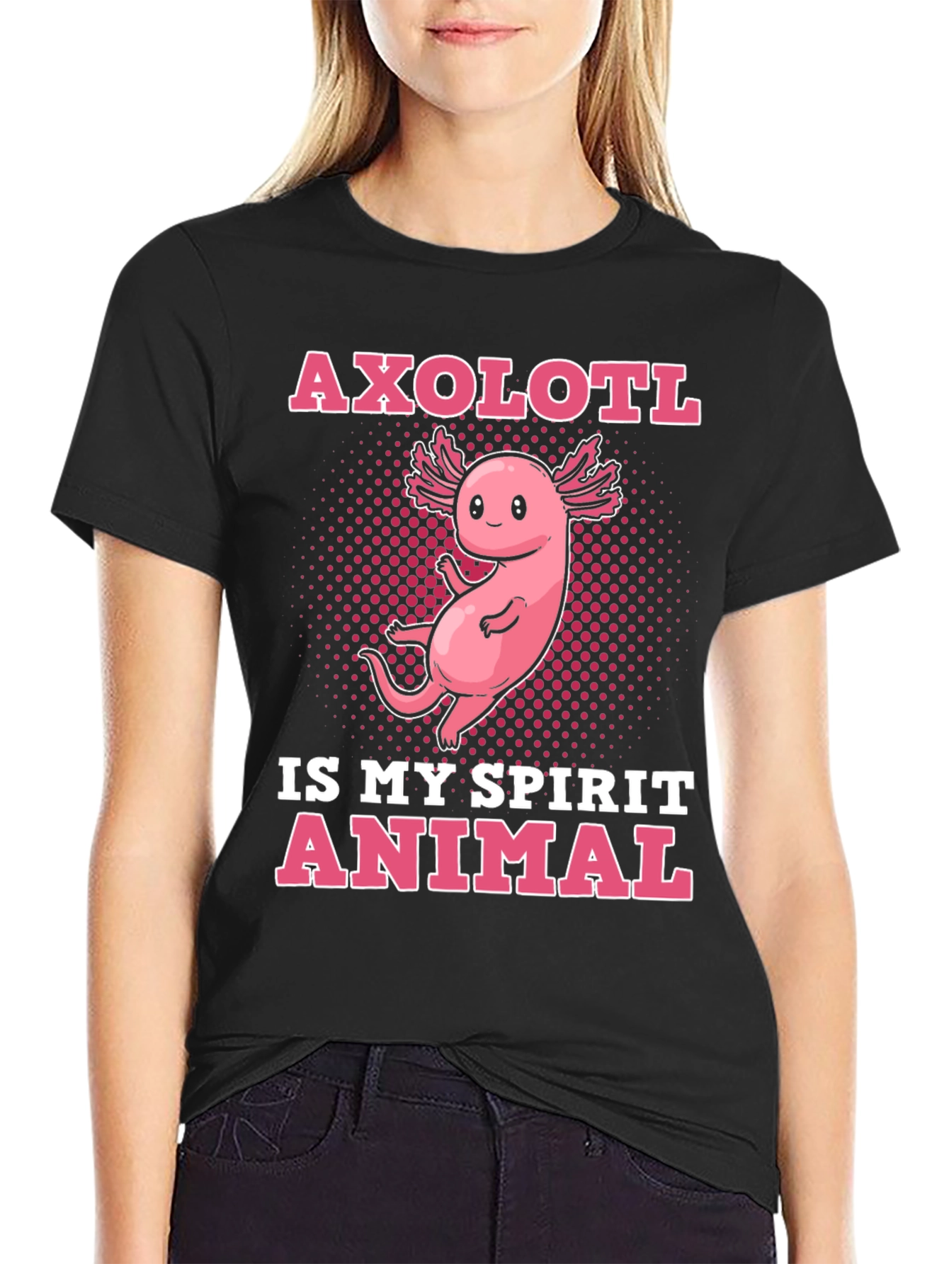 Axolotl Spirit Animal Graphic T-Shirt