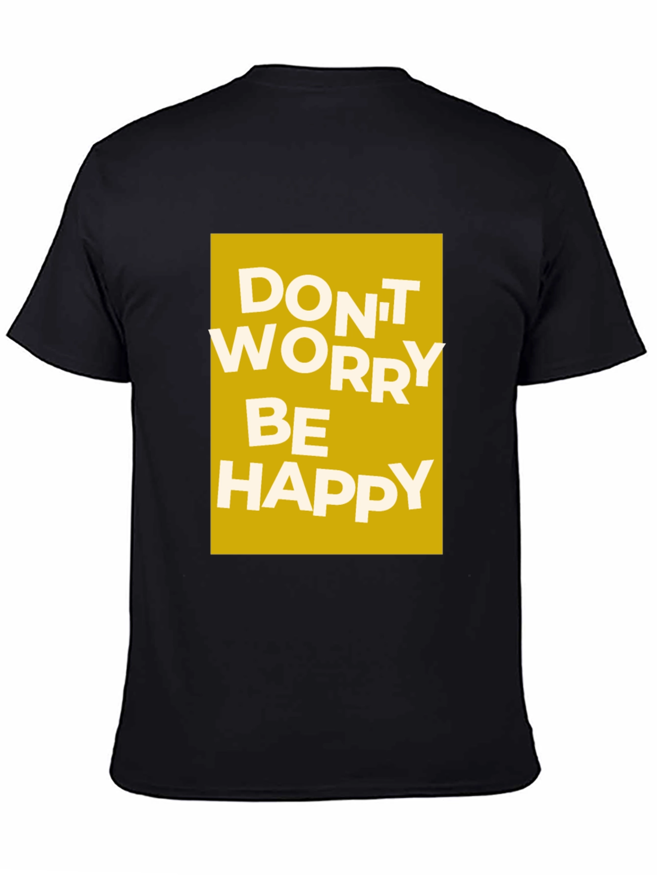 Dont Worry Be Happy Graphic Tee - Black