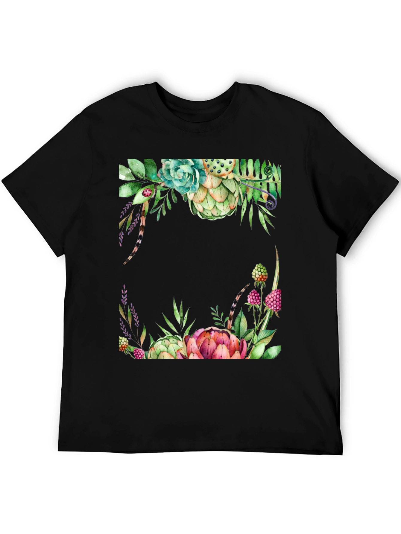 Floral Artichoke T-Shirt - Stylish Botanical Design