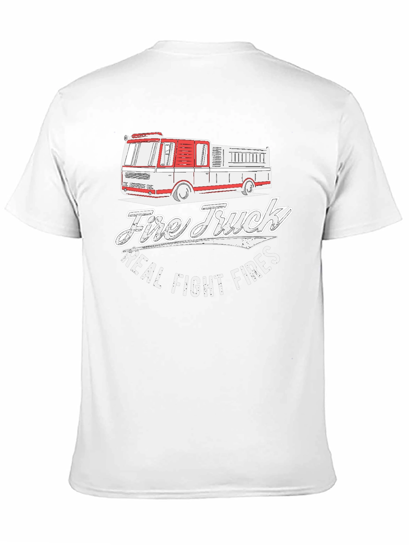 Fire Truck Graphic Tee - Real Fight Fires T-Shirt