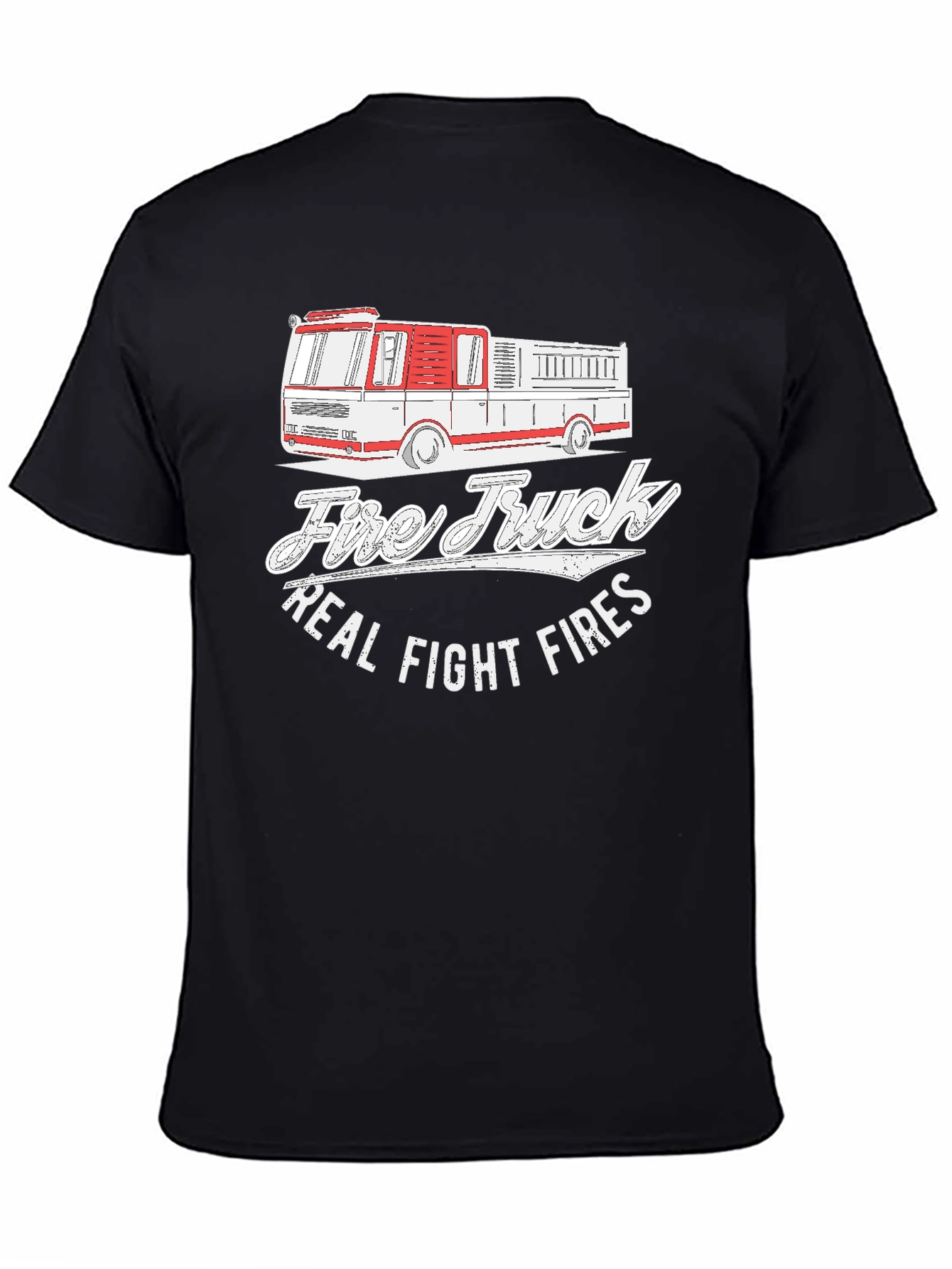 Fire Truck Graphic Tee - Real Fight Fires T-Shirt