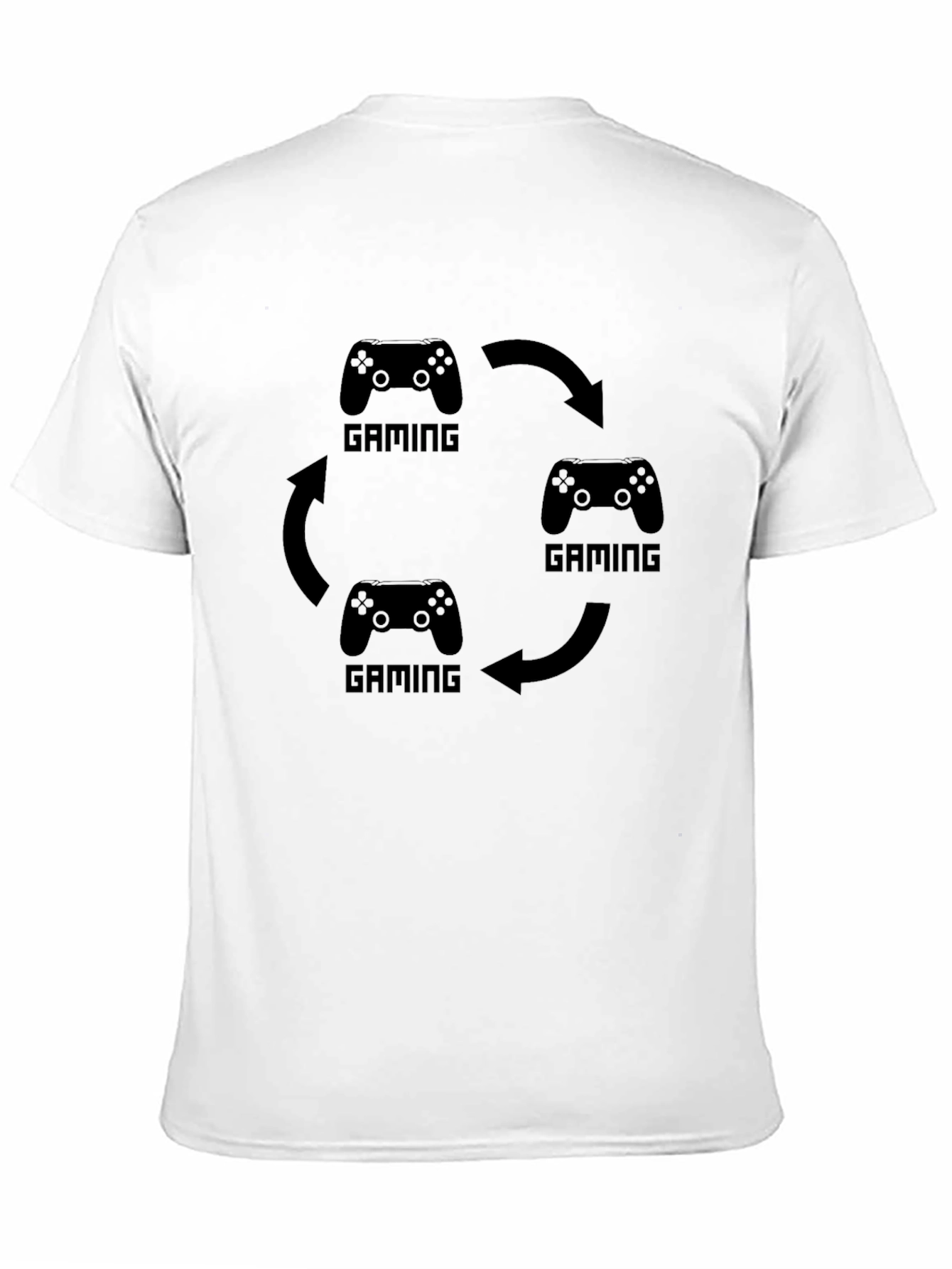 Gaming Cycle Black T-Shirt - Gamer Gift
