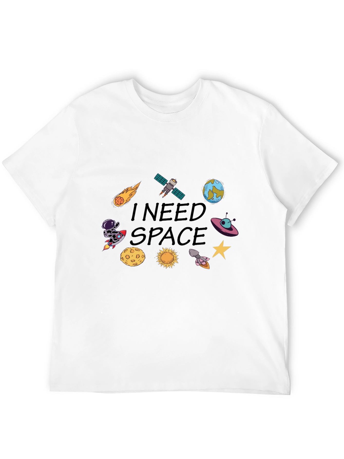I Need Space Graphic T-Shirt - Mens Black Tee