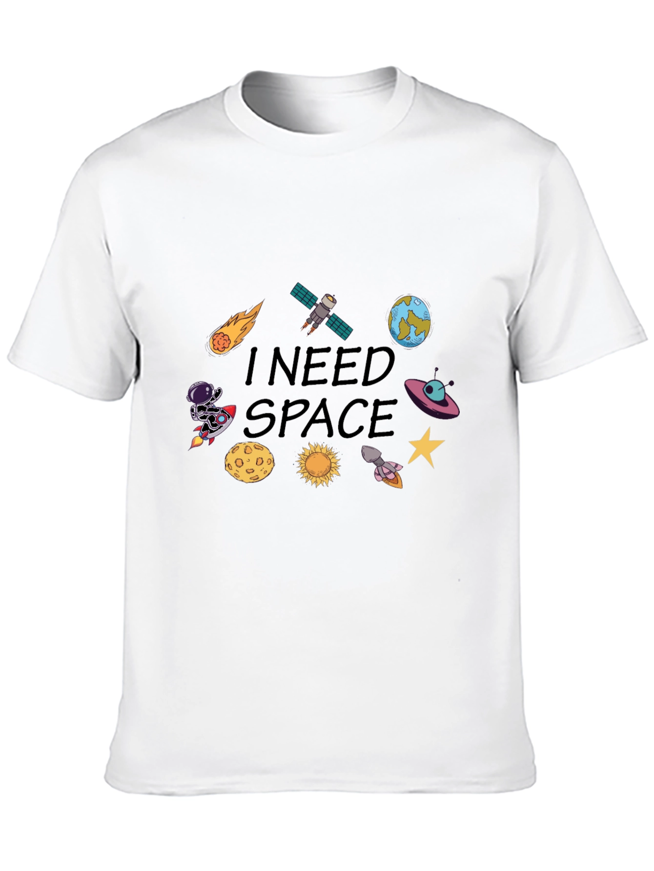 I Need Space Graphic T-Shirt - Mens Black Tee