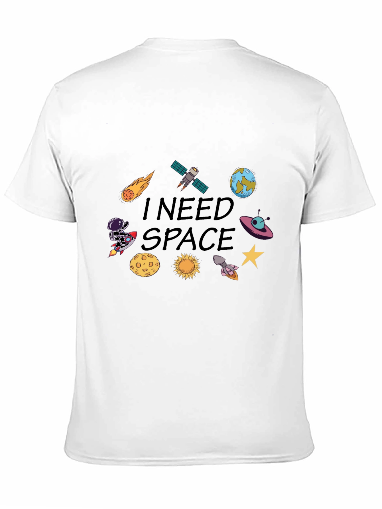 I Need Space Graphic T-Shirt - Mens Black Tee