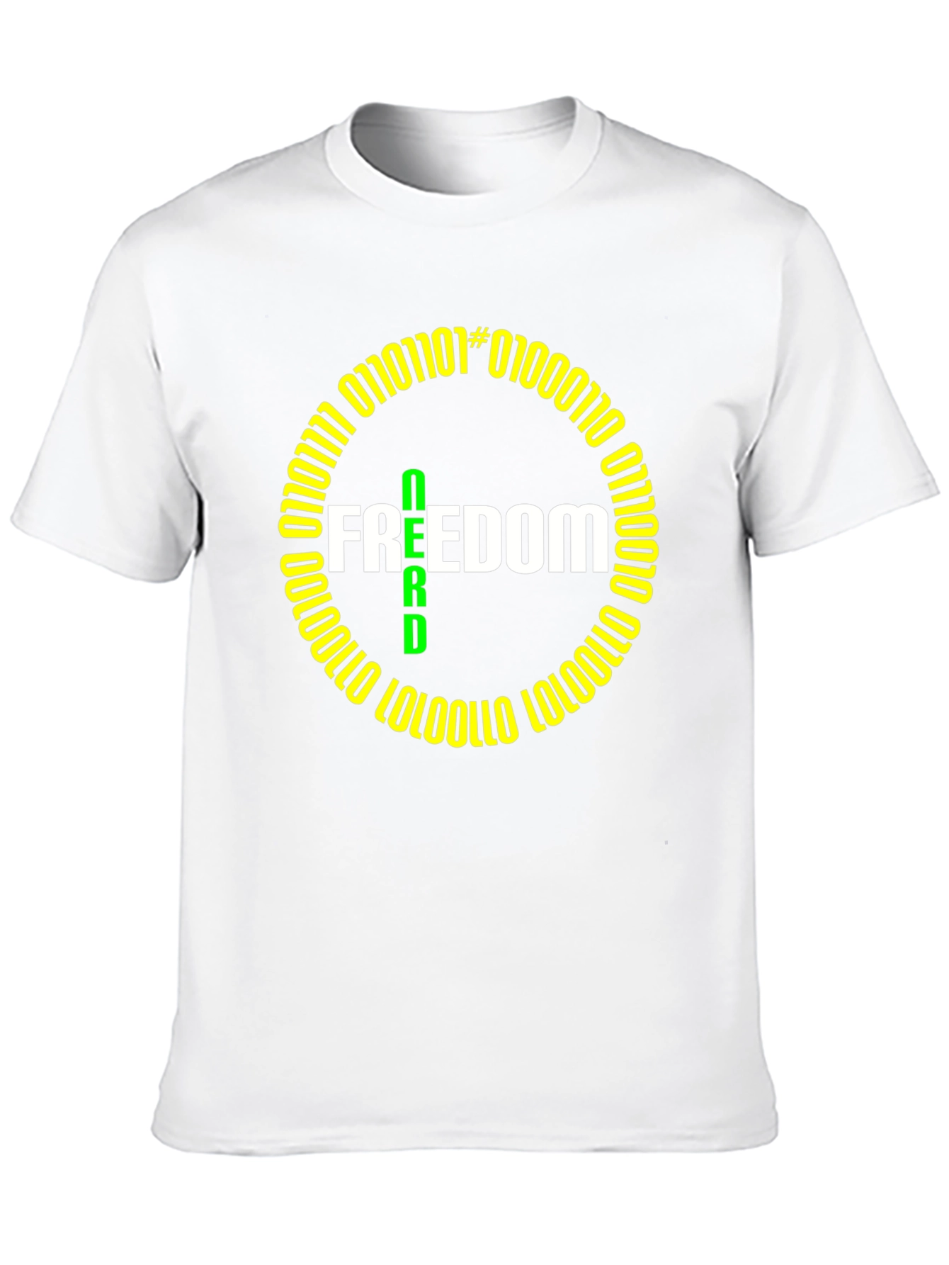 Freedom Nerd Binary Code T-Shirt - Geeky & Stylish