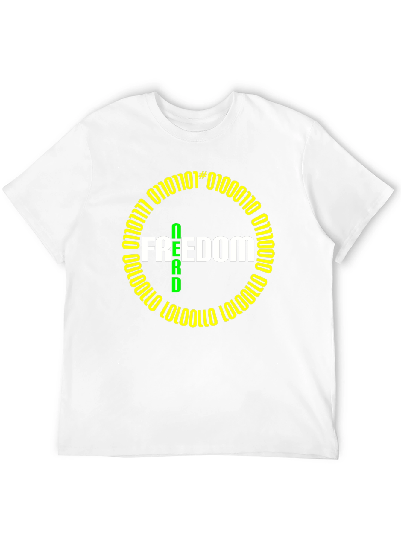Freedom Nerd Binary Code T-Shirt - Geeky & Stylish