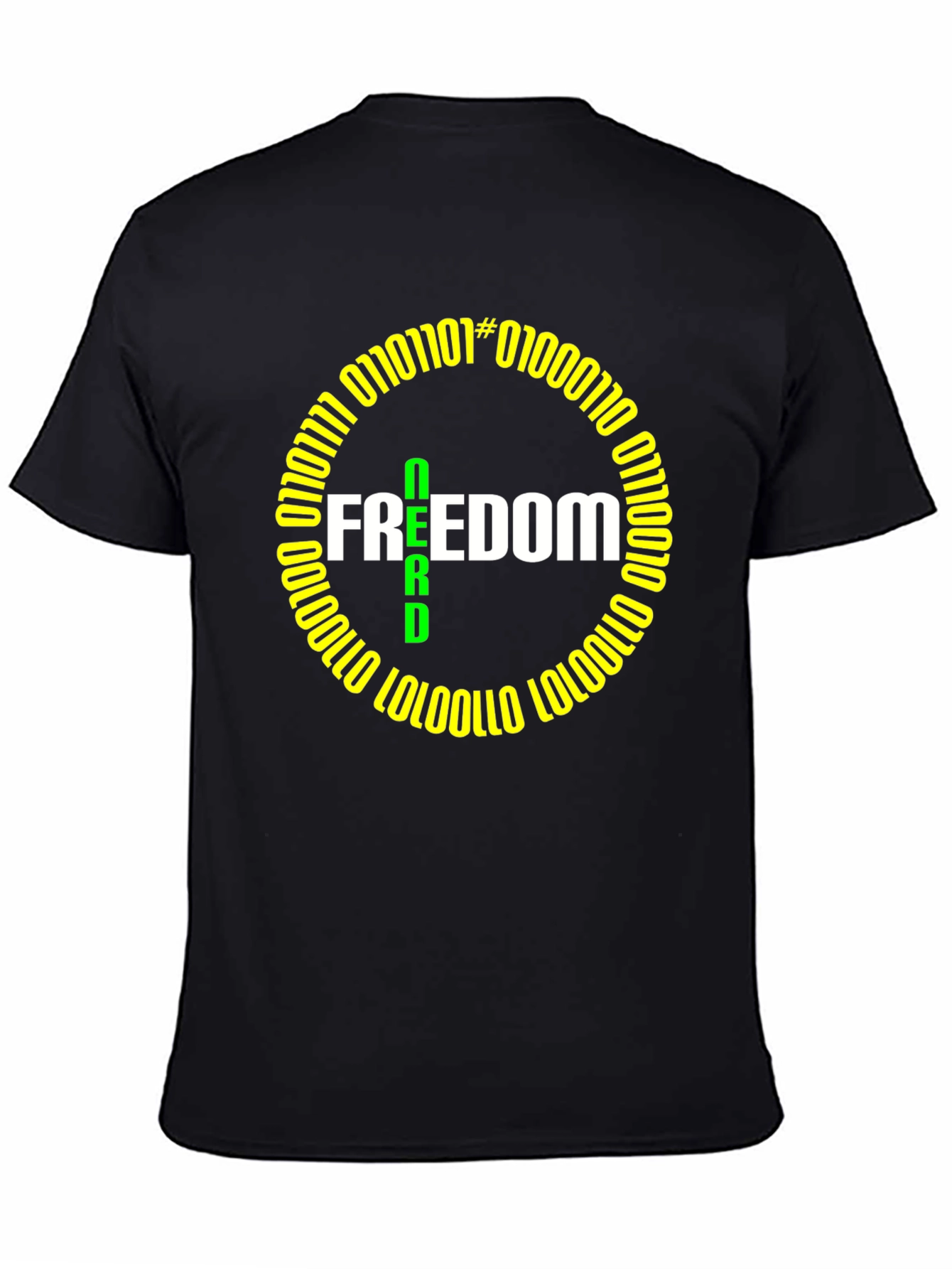 Freedom Nerd Binary Code T-Shirt - Geeky & Stylish