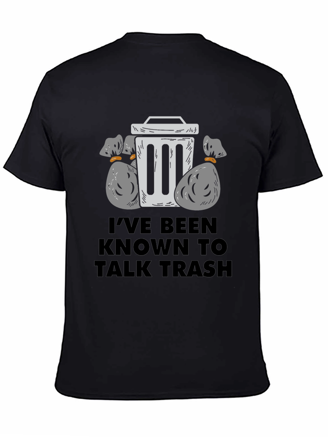 Talk Trash Mens Black Graphic T-Shirt