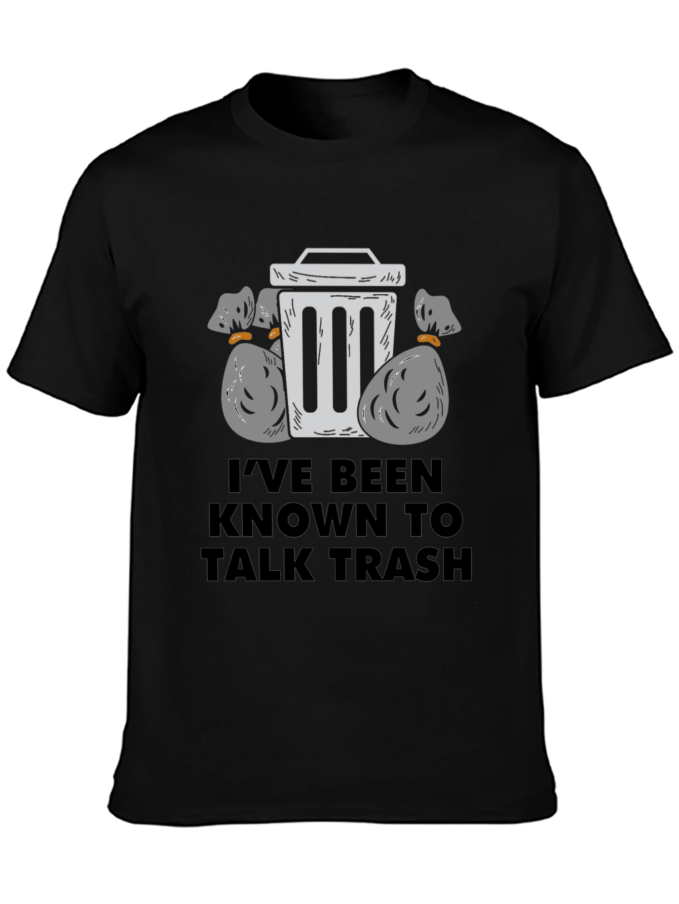 Talk Trash Mens Black Graphic T-Shirt
