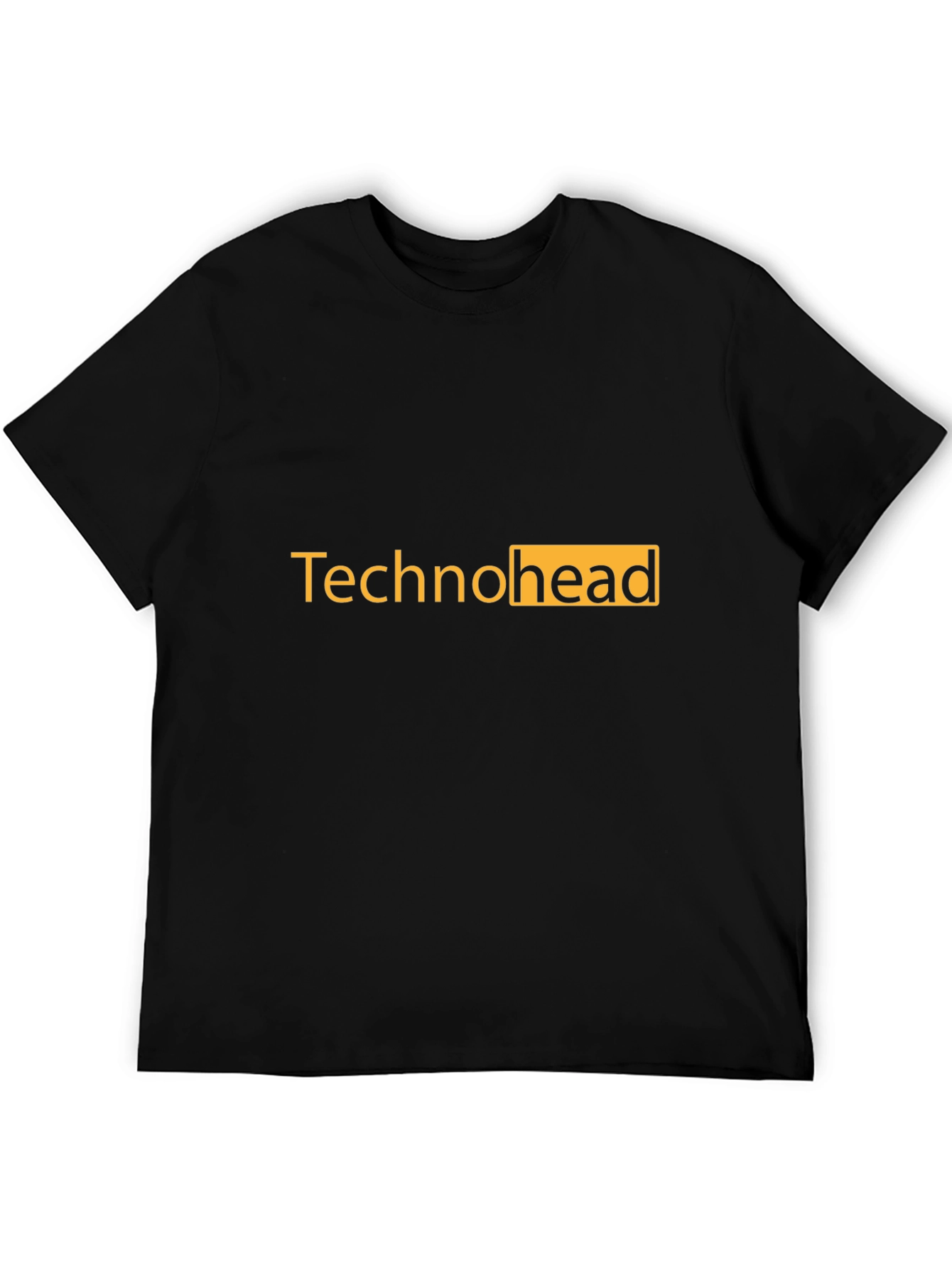 Technohead Black T-Shirt - Unique Design