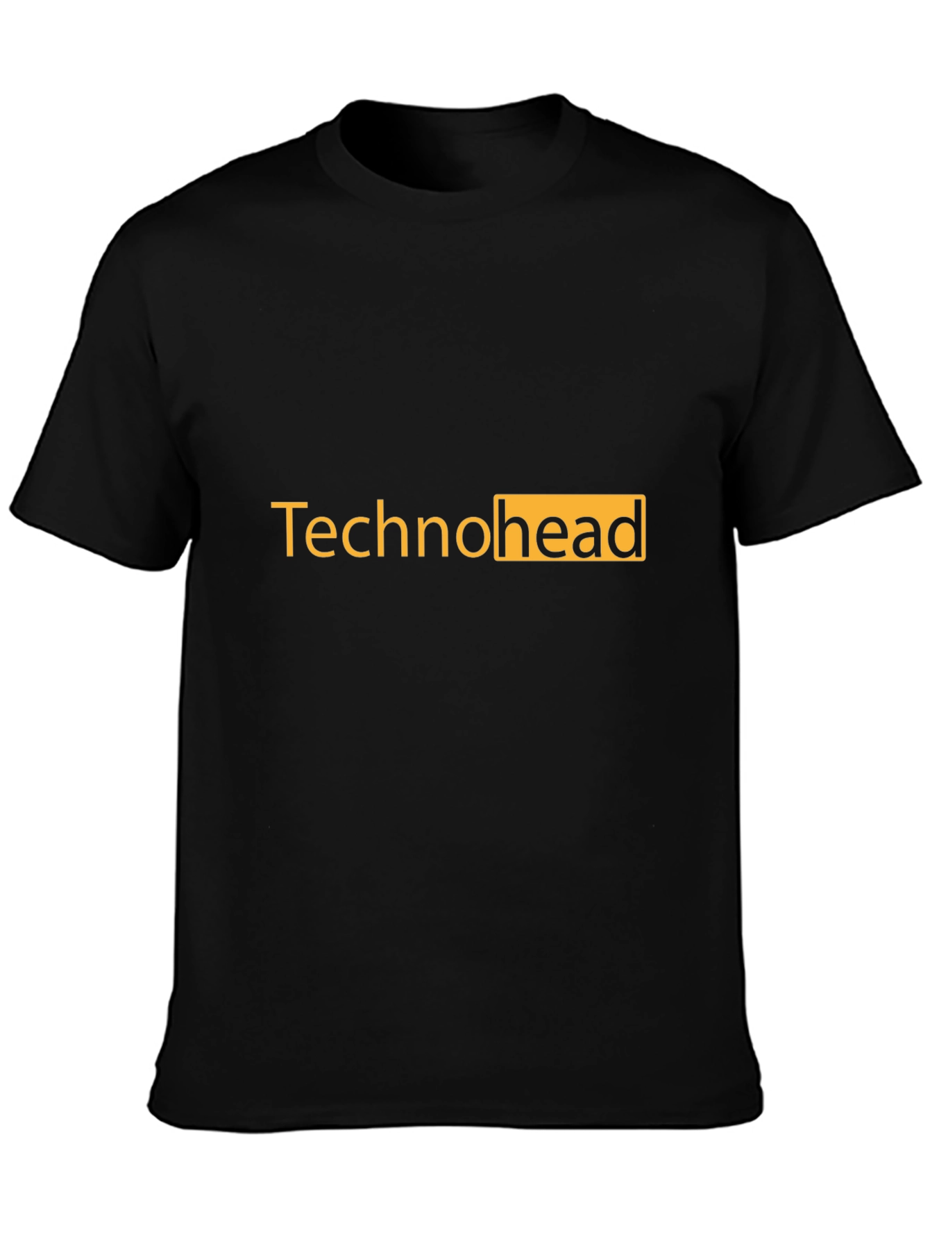 Technohead Black T-Shirt - Unique Design