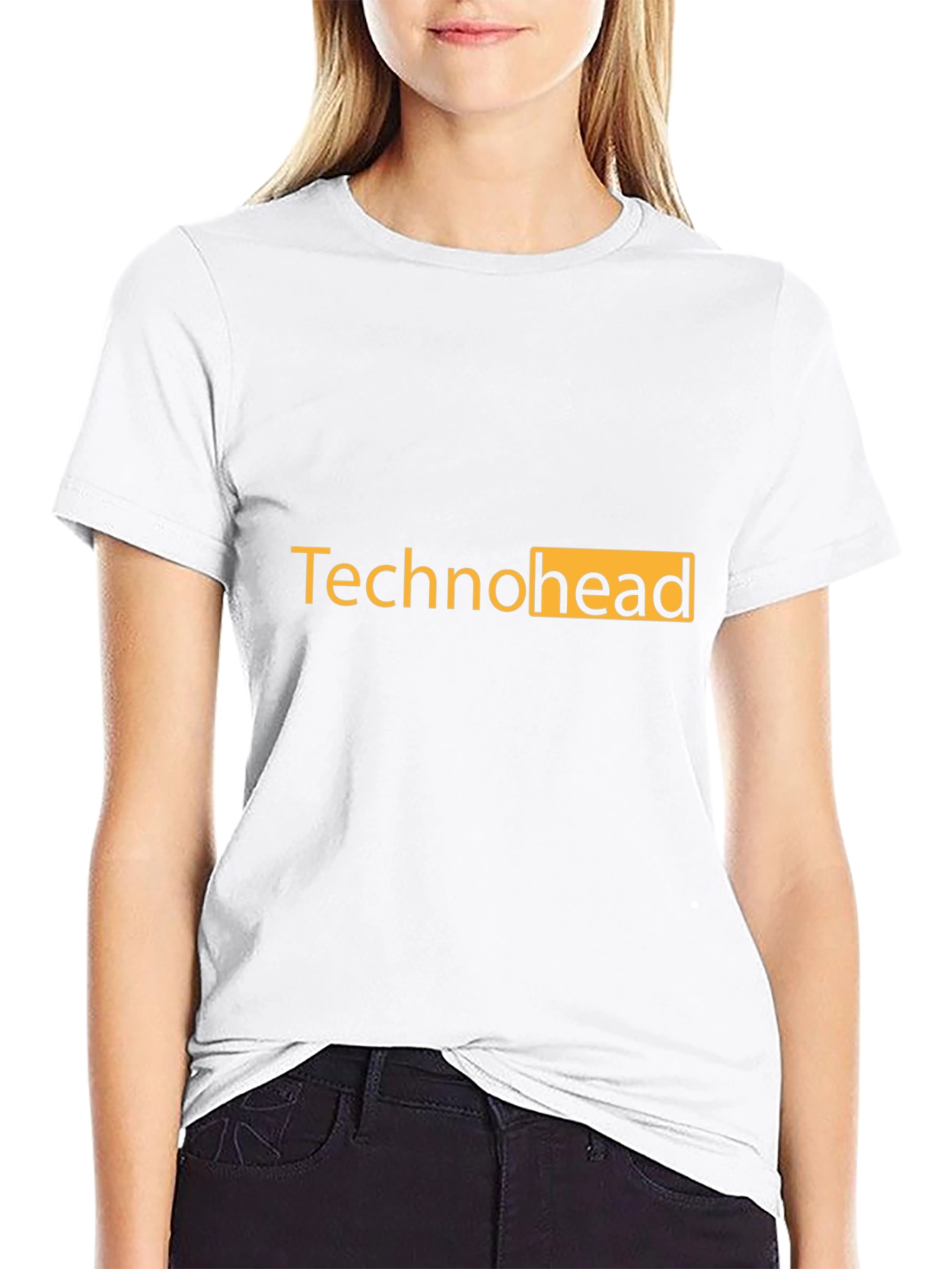 Technohead Black T-Shirt - Unique Design