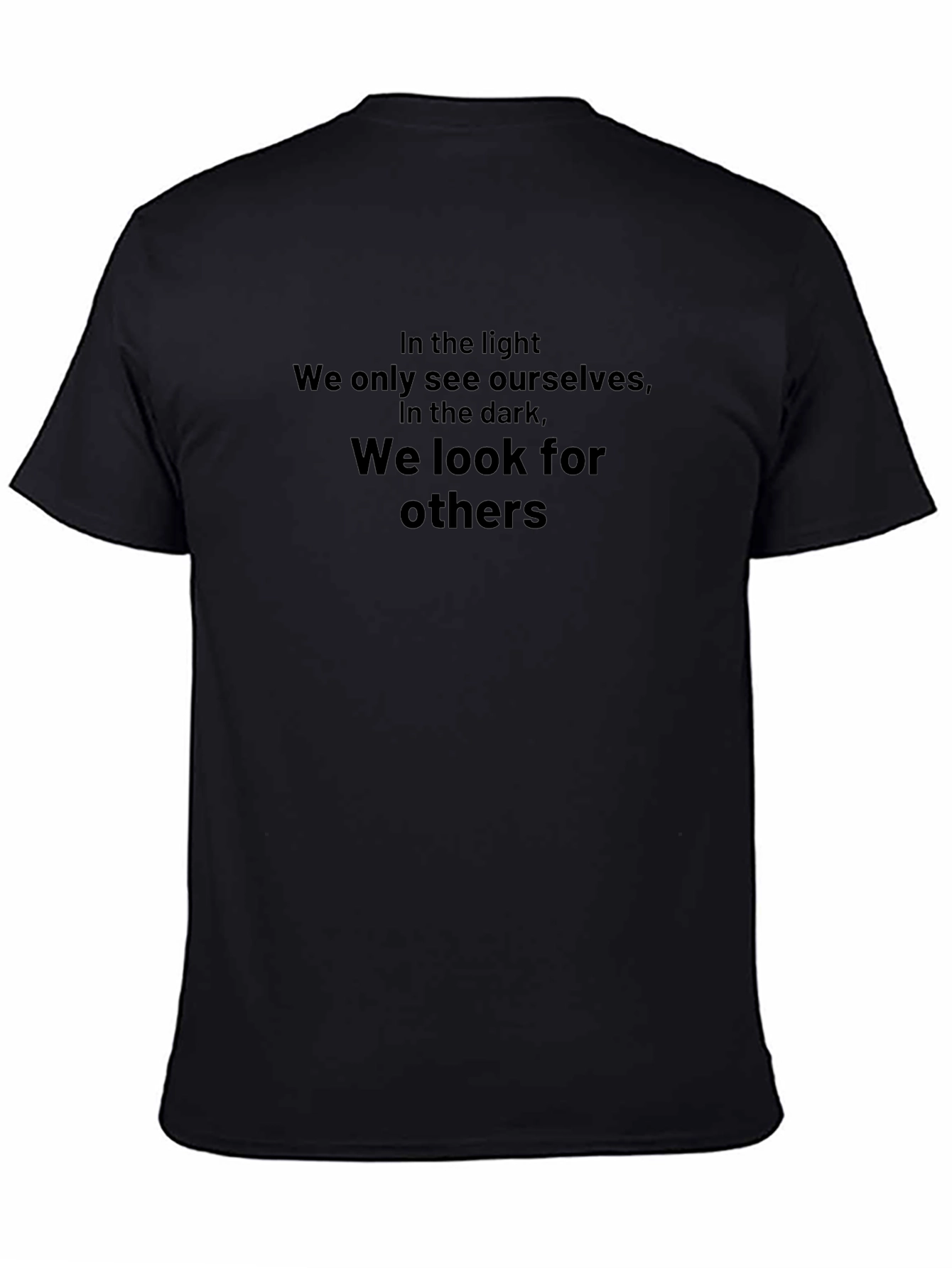 Philosophical Graphic Tee - Light and Dark Saying