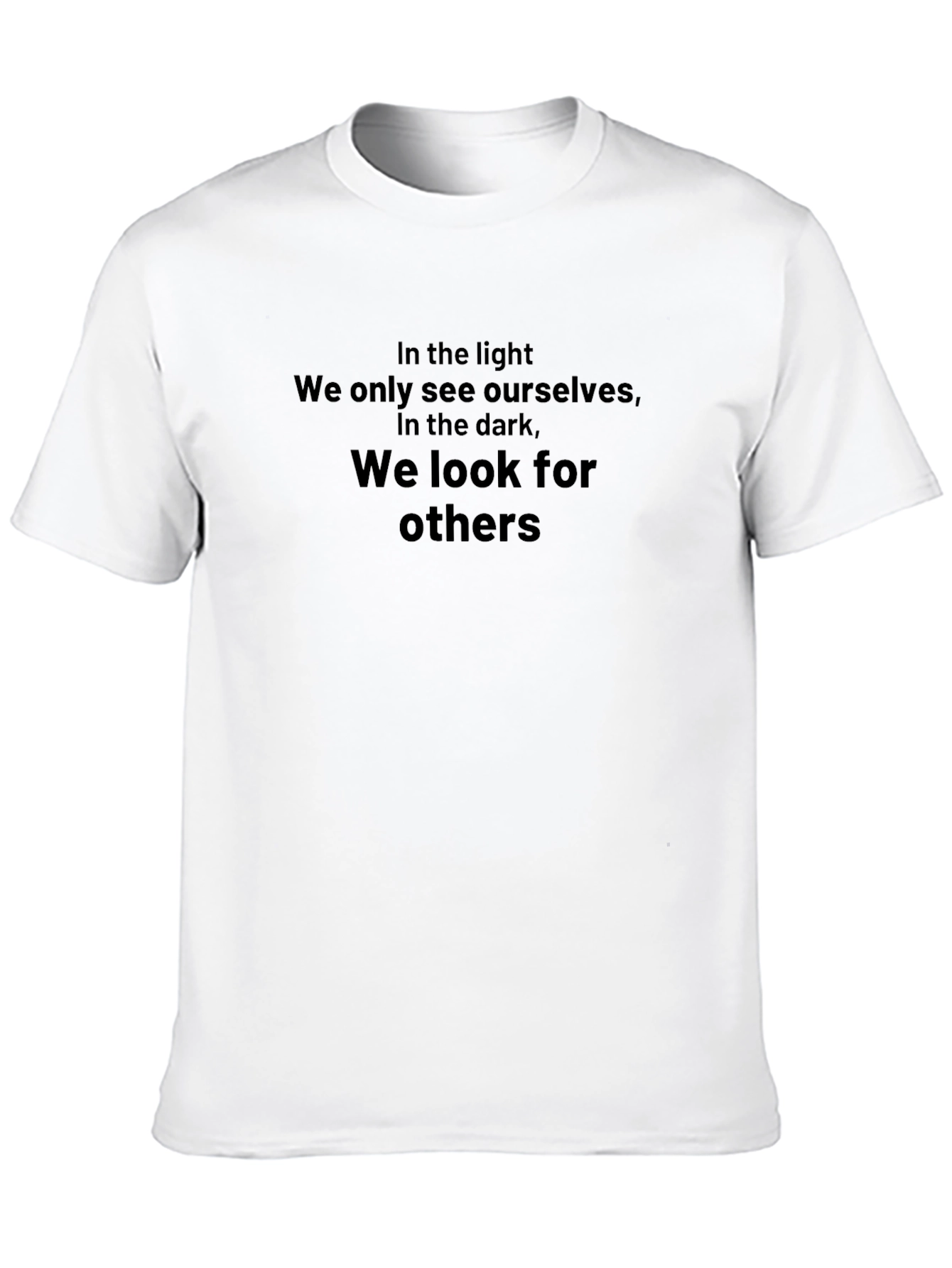 Philosophical Graphic Tee - Light and Dark Saying