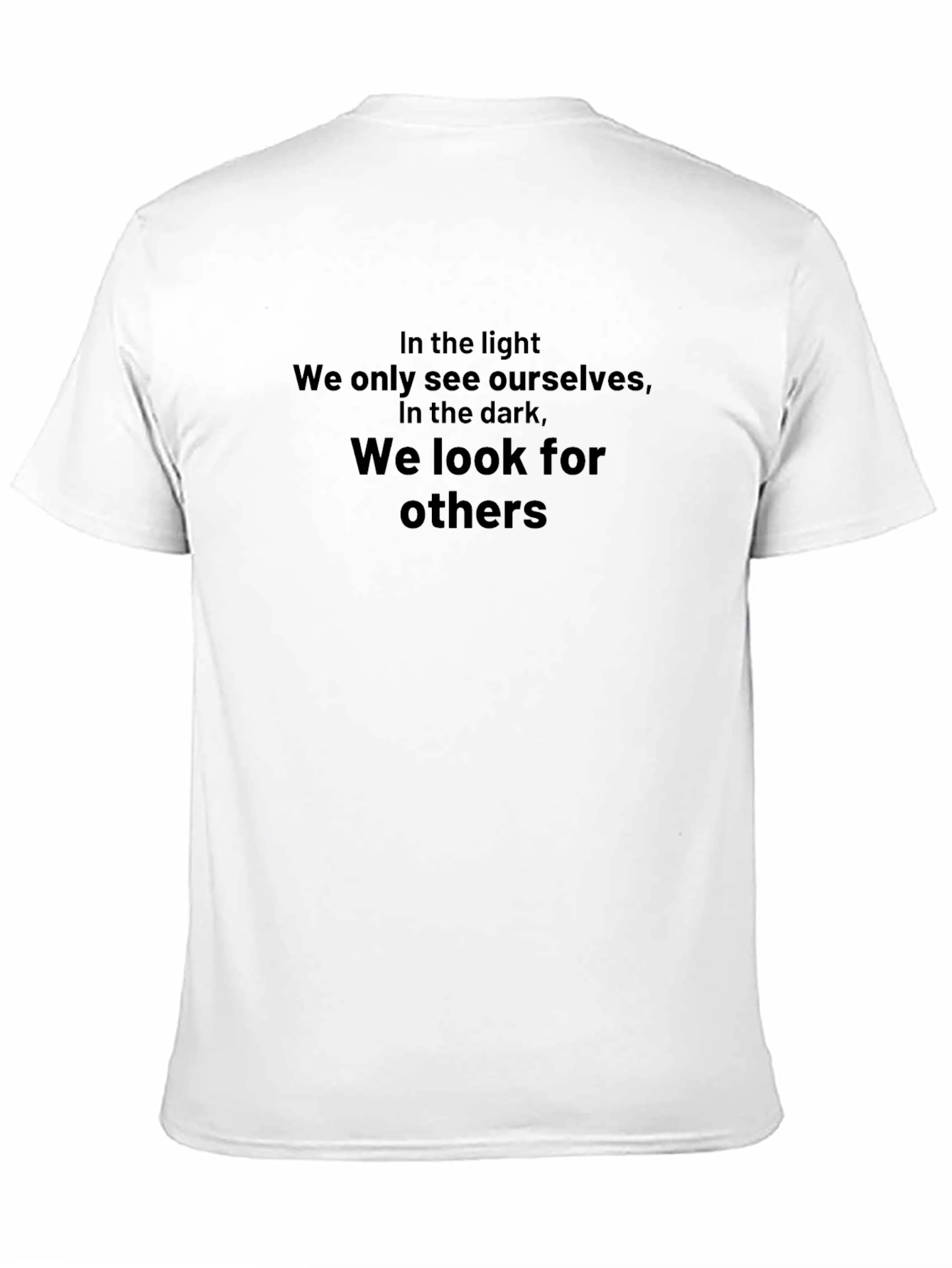 Philosophical Graphic Tee - Light and Dark Saying