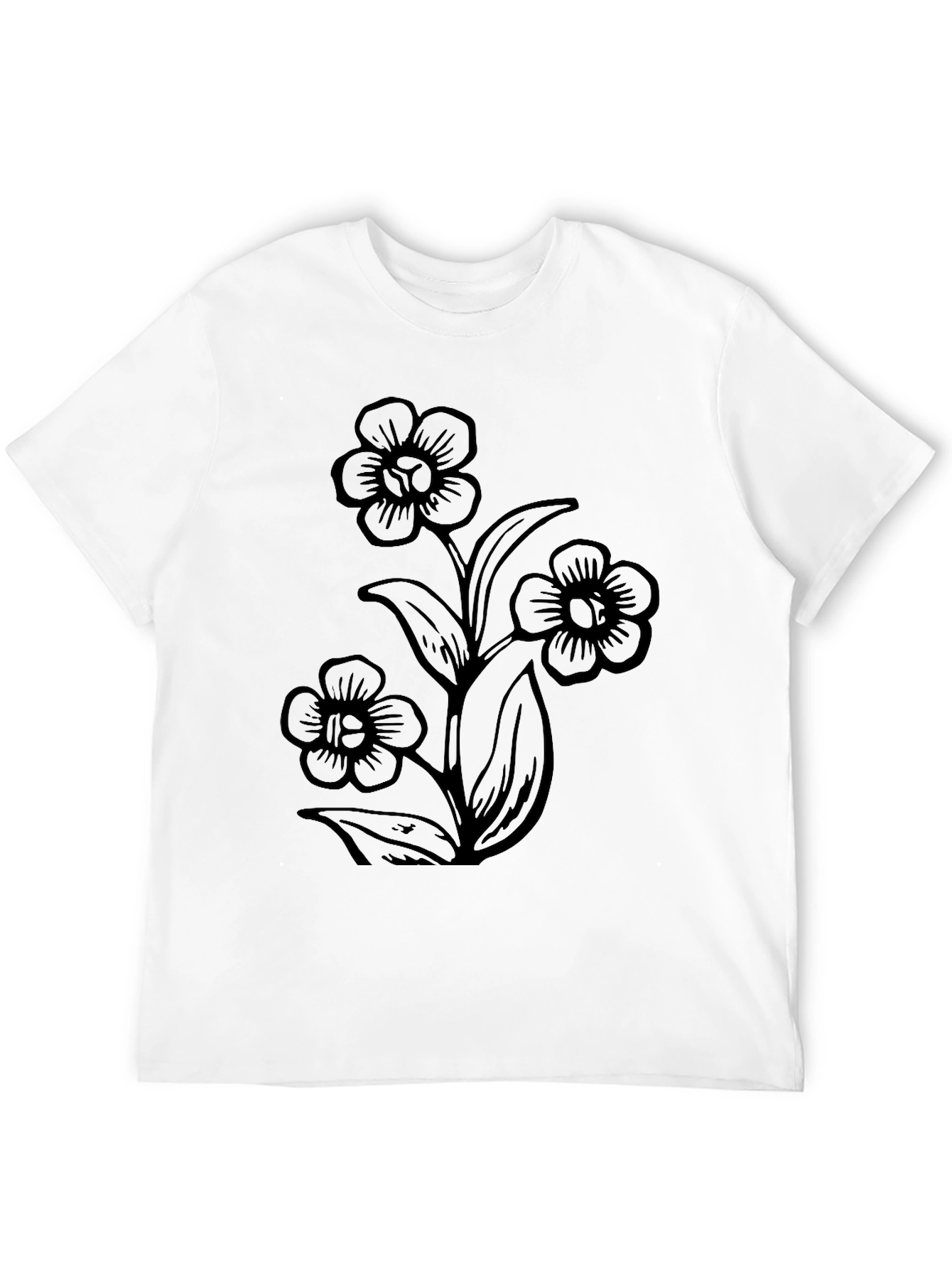 Black Flower Graphic Tee