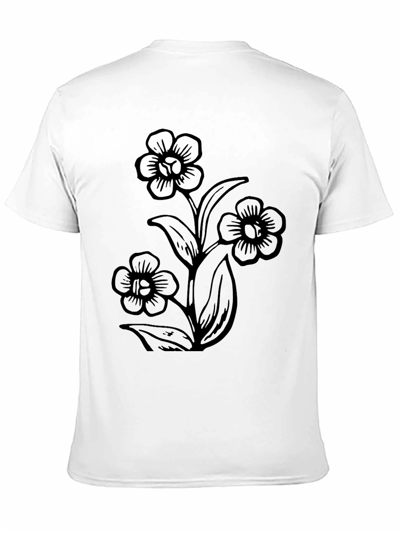 Black Flower Graphic Tee