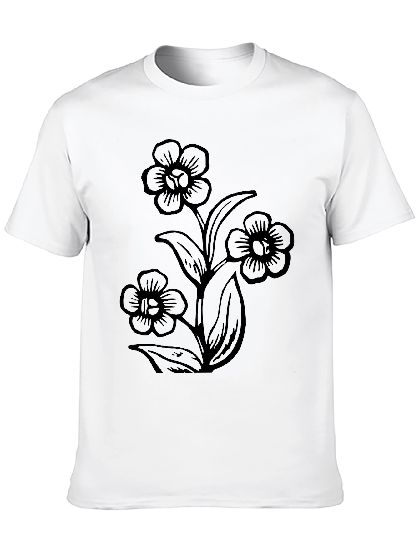 Black Flower Graphic Tee