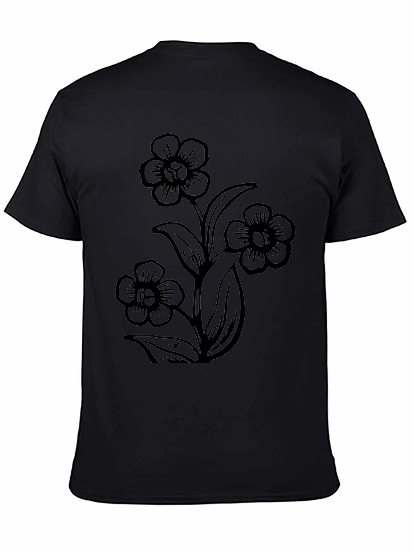 Black Flower Graphic Tee
