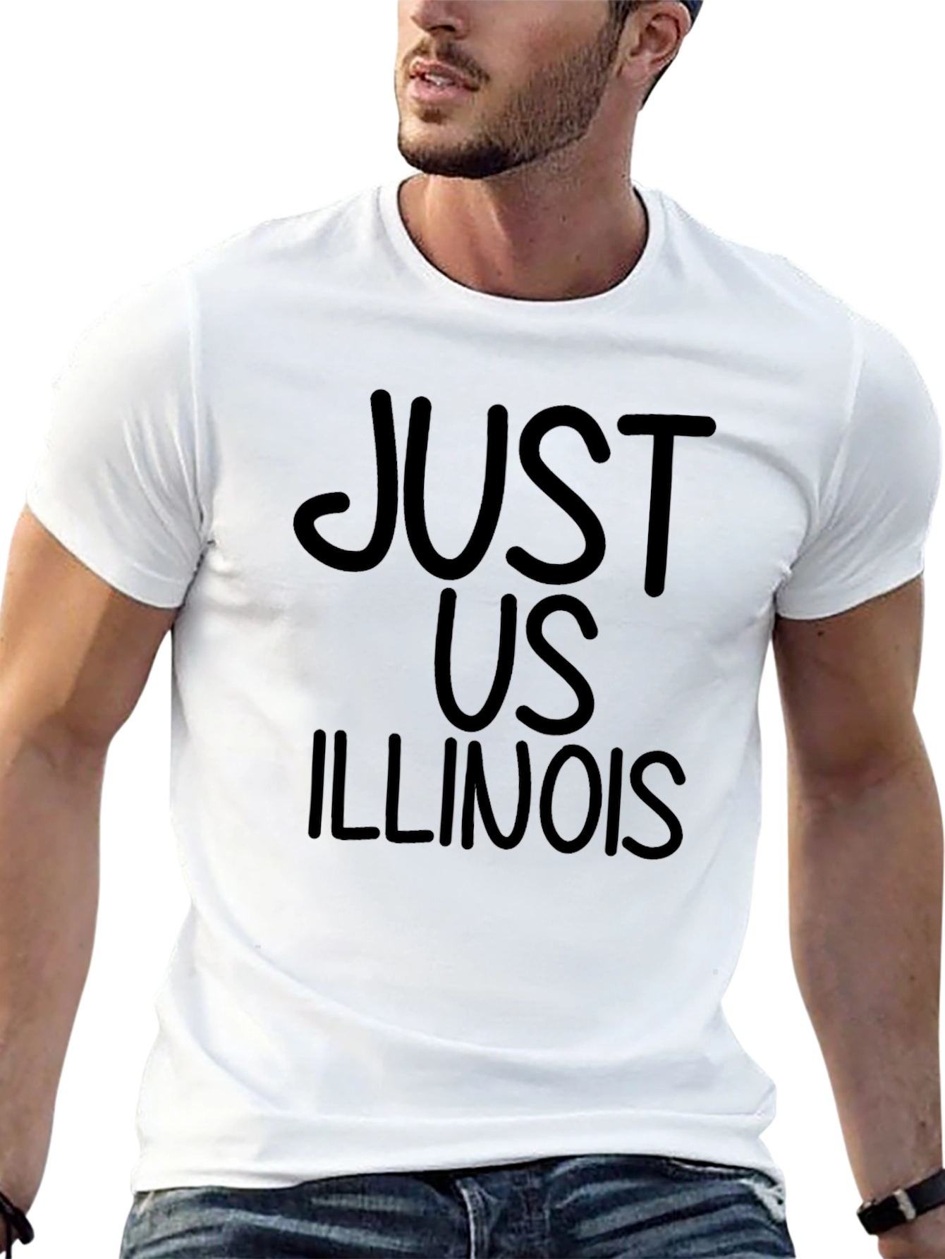Just Us Illinois Black T-Shirt