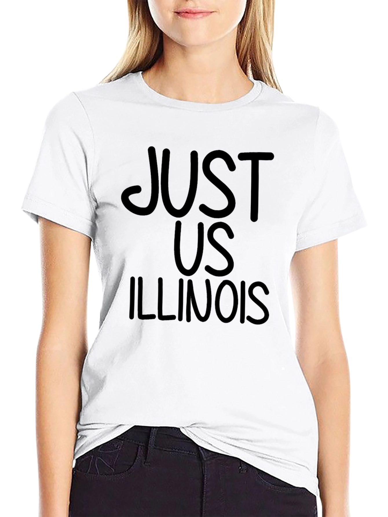Just Us Illinois Black T-Shirt