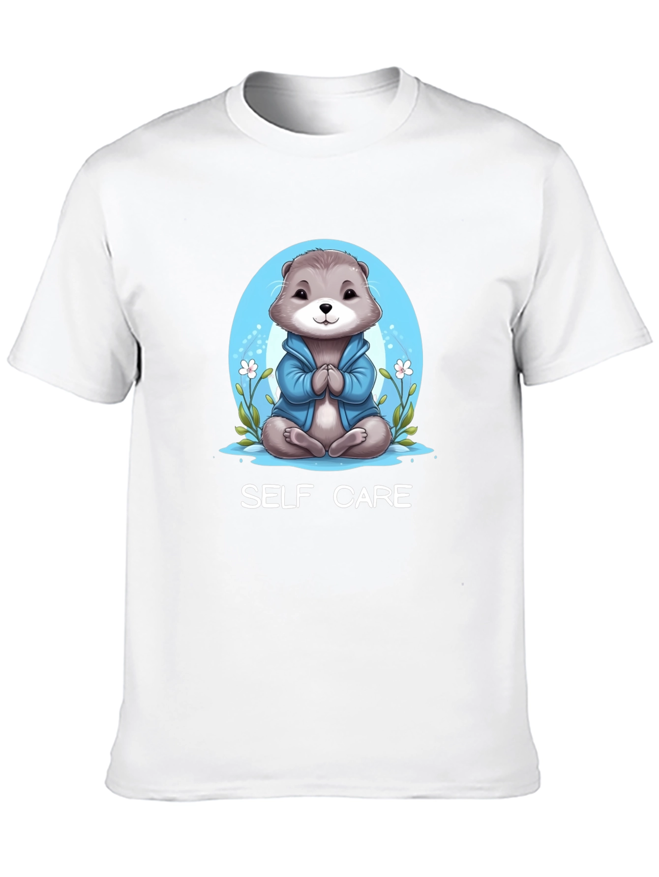 Self Care Otter Graphic Tee - Relax & Recharge