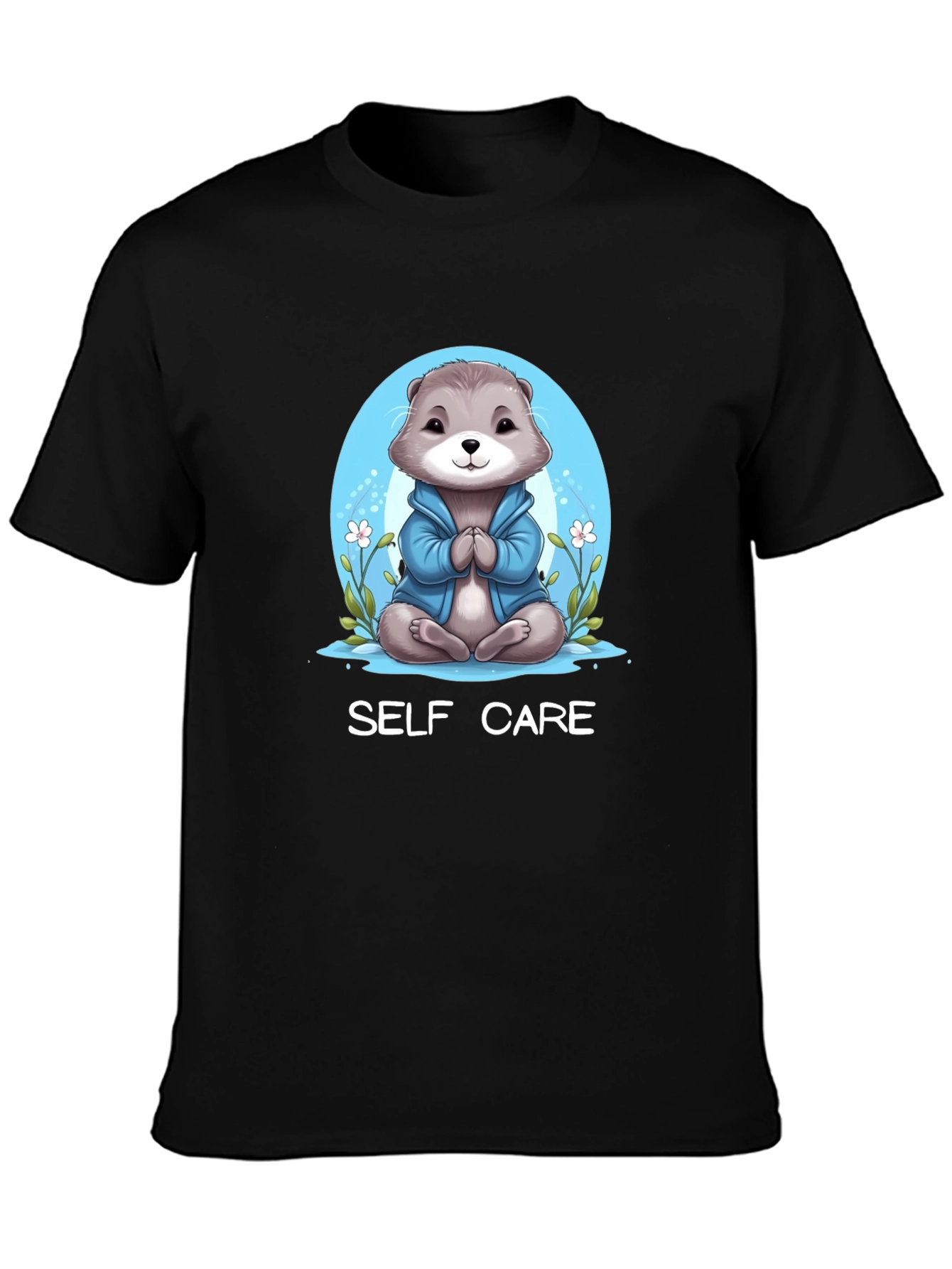 Self Care Otter Graphic Tee - Relax & Recharge