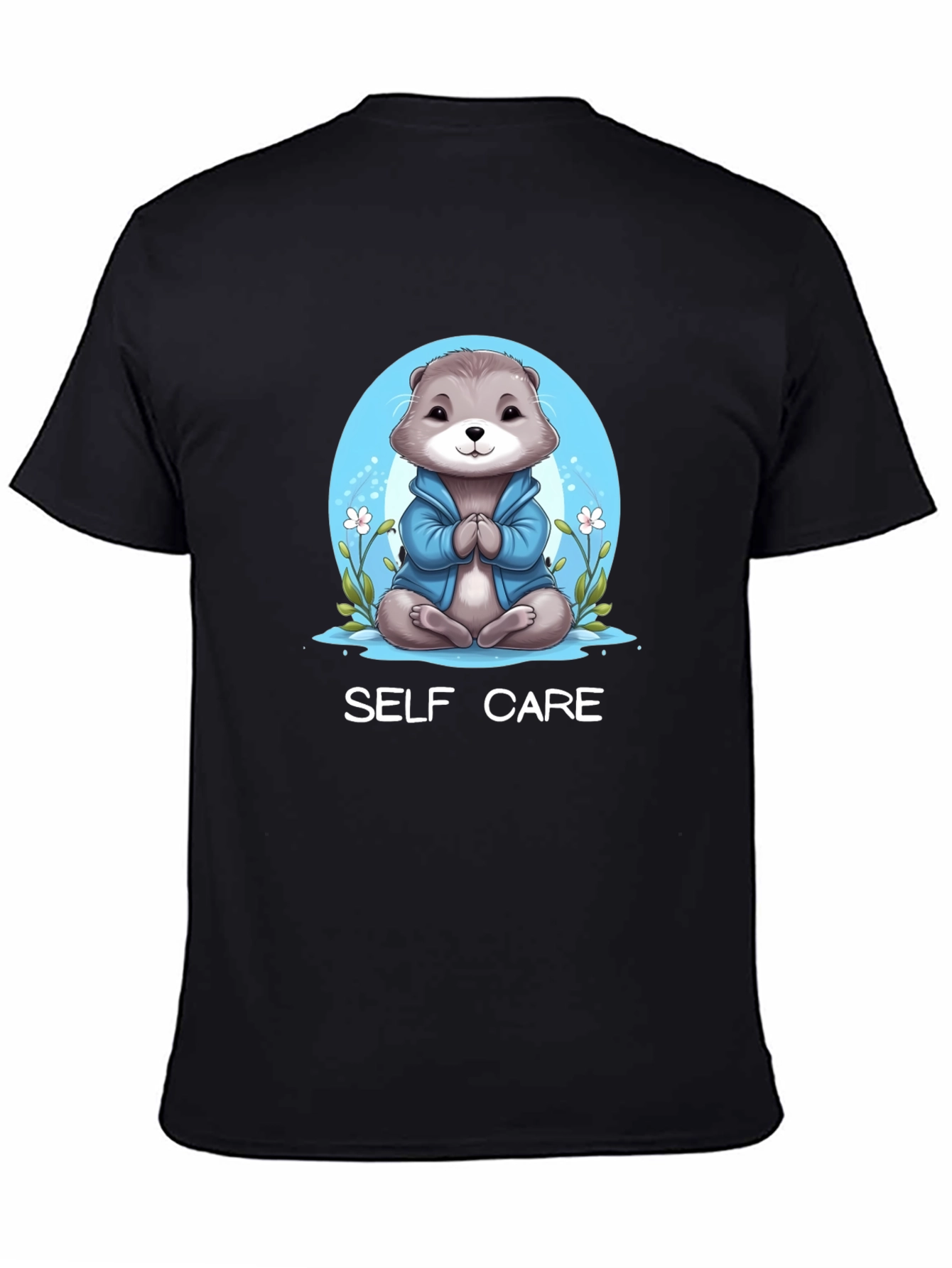 Self Care Otter Graphic Tee - Relax & Recharge