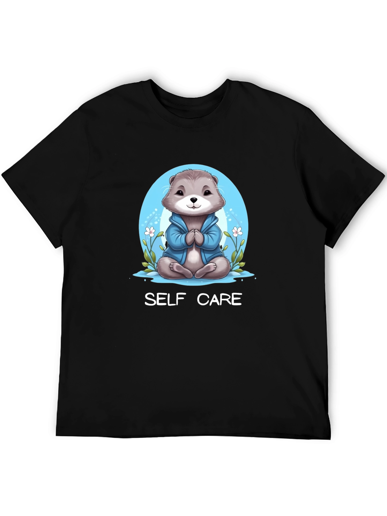 Self Care Otter Graphic Tee - Relax & Recharge