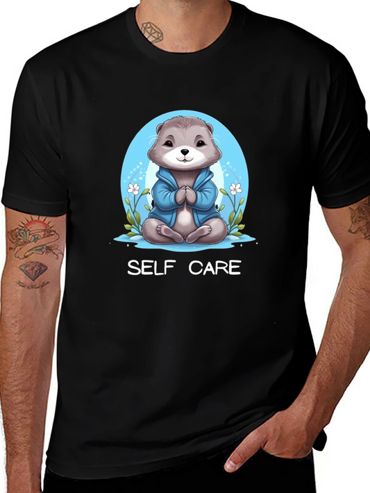 Self Care Otter Graphic Tee - Relax & Recharge