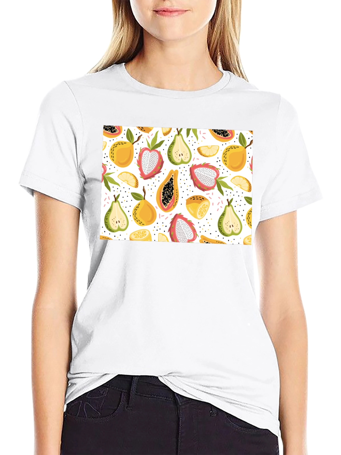 Trendy Fruit Pattern Tee