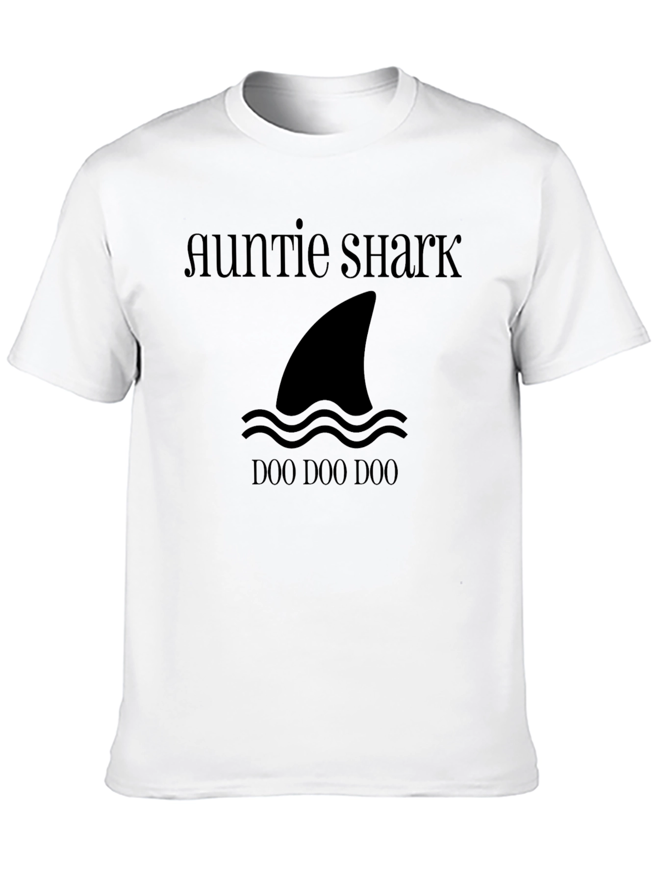 Auntie Shark Doo Doo Doo T-Shirt - Black