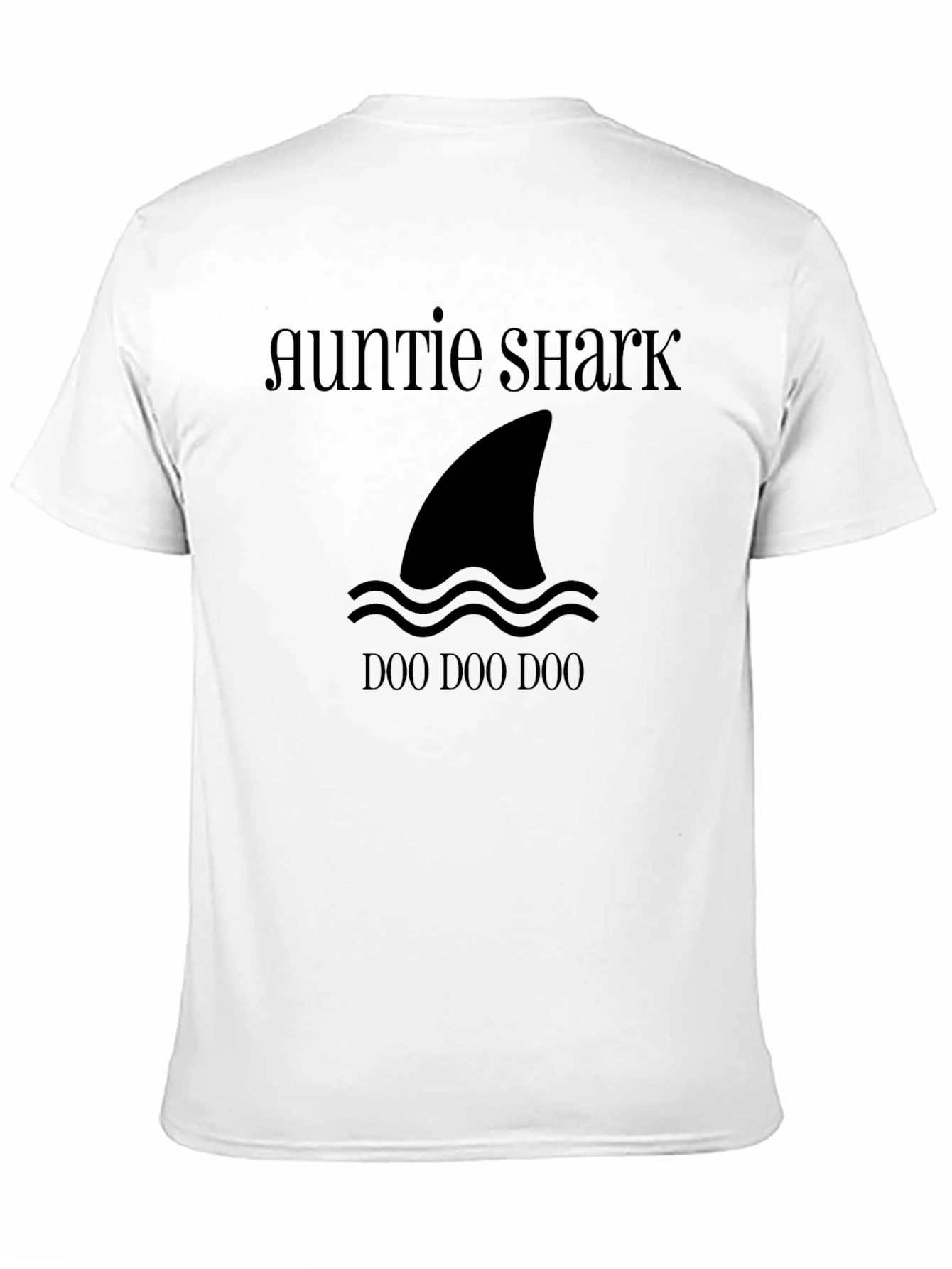 Auntie Shark Doo Doo Doo T-Shirt - Black