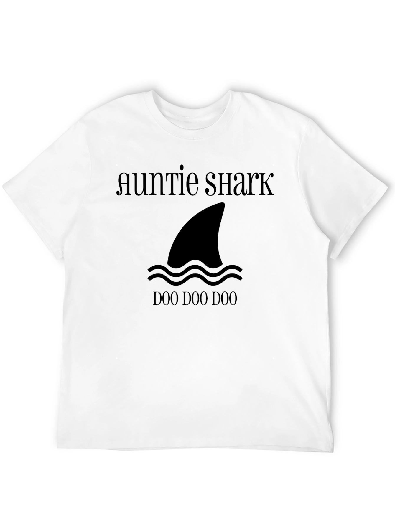 Auntie Shark Doo Doo Doo T-Shirt - Black